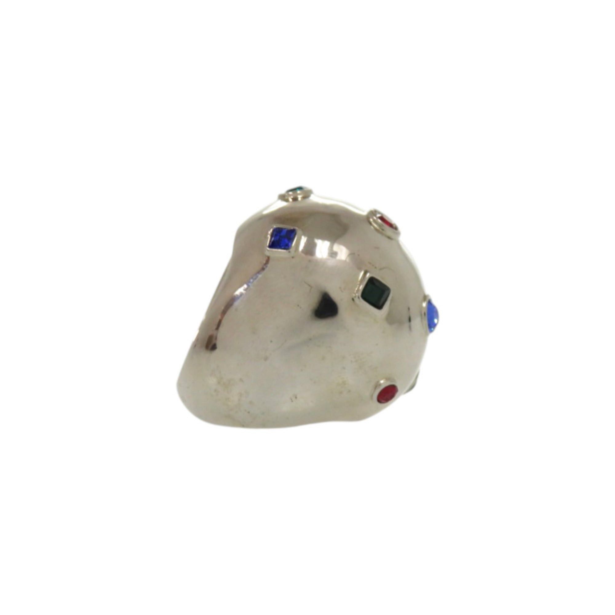 Louis Vuitton Excellent condition Louis Vuitton Planet 17 Strass Cocktail Ring with Metal Rhinestones, approximately 1 inch, Silver Ring, LV 0845, LOUIS VUITTON Size ONE SIZE - 4 Thumbnail