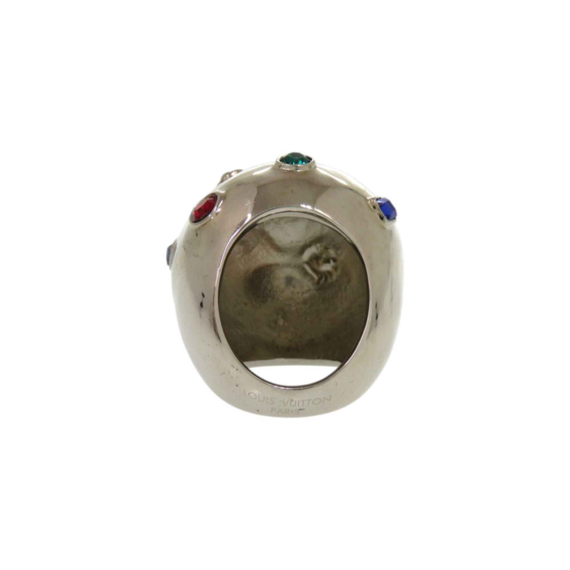 Louis Vuitton Excellent condition Louis Vuitton Planet 17 Strass Cocktail Ring with Metal Rhinestones, approximately 1 inch, Silver Ring, LV 0845, LOUIS VUITTON Size ONE SIZE - 3 Thumbnail