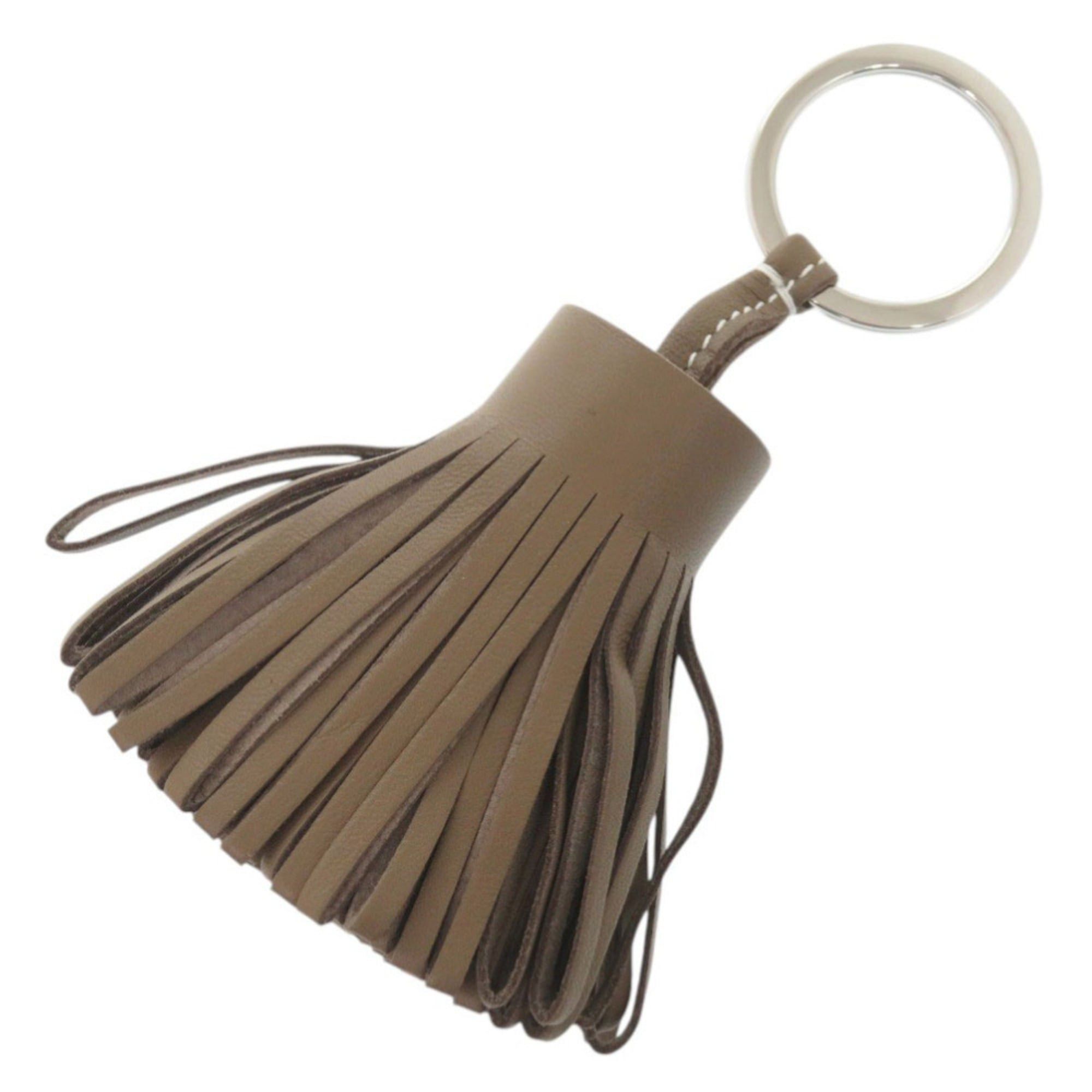 Hermes Like new Hermès accessory bag charm, fringe, Carmen Anjou Miro etoupe, double-stamped (2024), keychain, 0764HERMES Size ONE SIZE - 3 Thumbnail