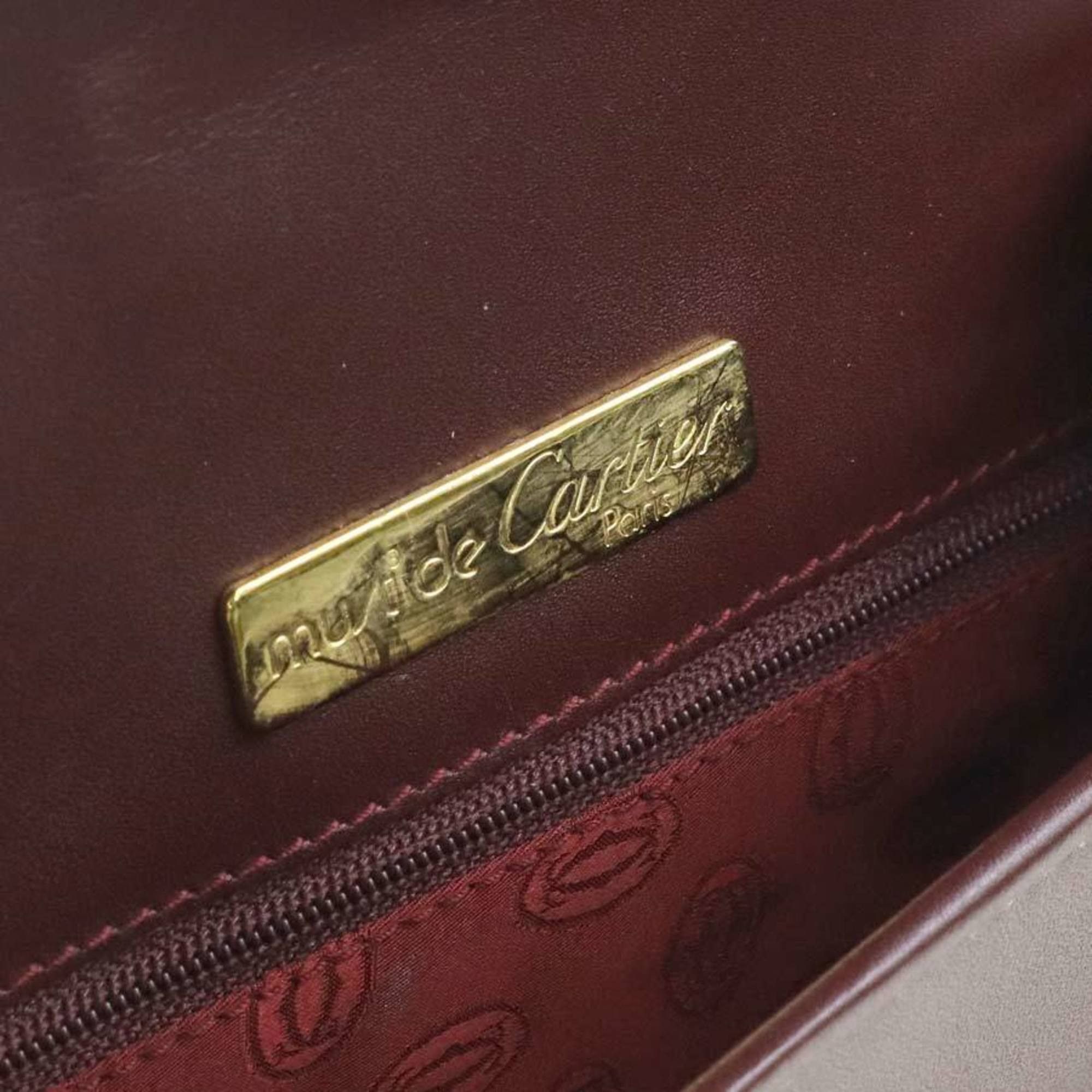 Cartier Cartier Must Line Shoulder Bag in Bordeaux Leather for Women, Free Shipping, r11023c Size ONE SIZE - 17 Thumbnail