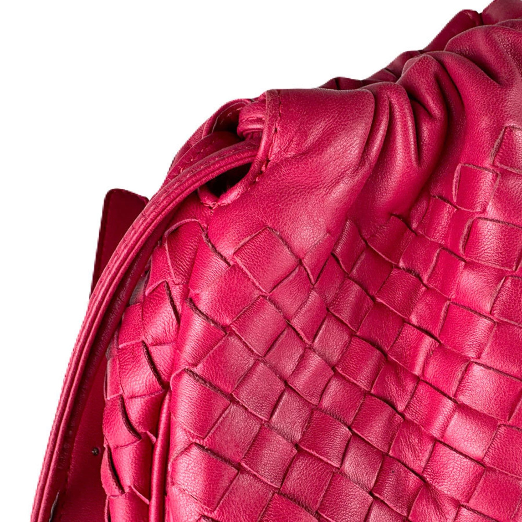 Bottega Veneta Bottega Veneta Intrecciato Leather Shoulder Bag in Magenta for Women, Free Shipping, z8736 Size ONE SIZE - 7 Thumbnail
