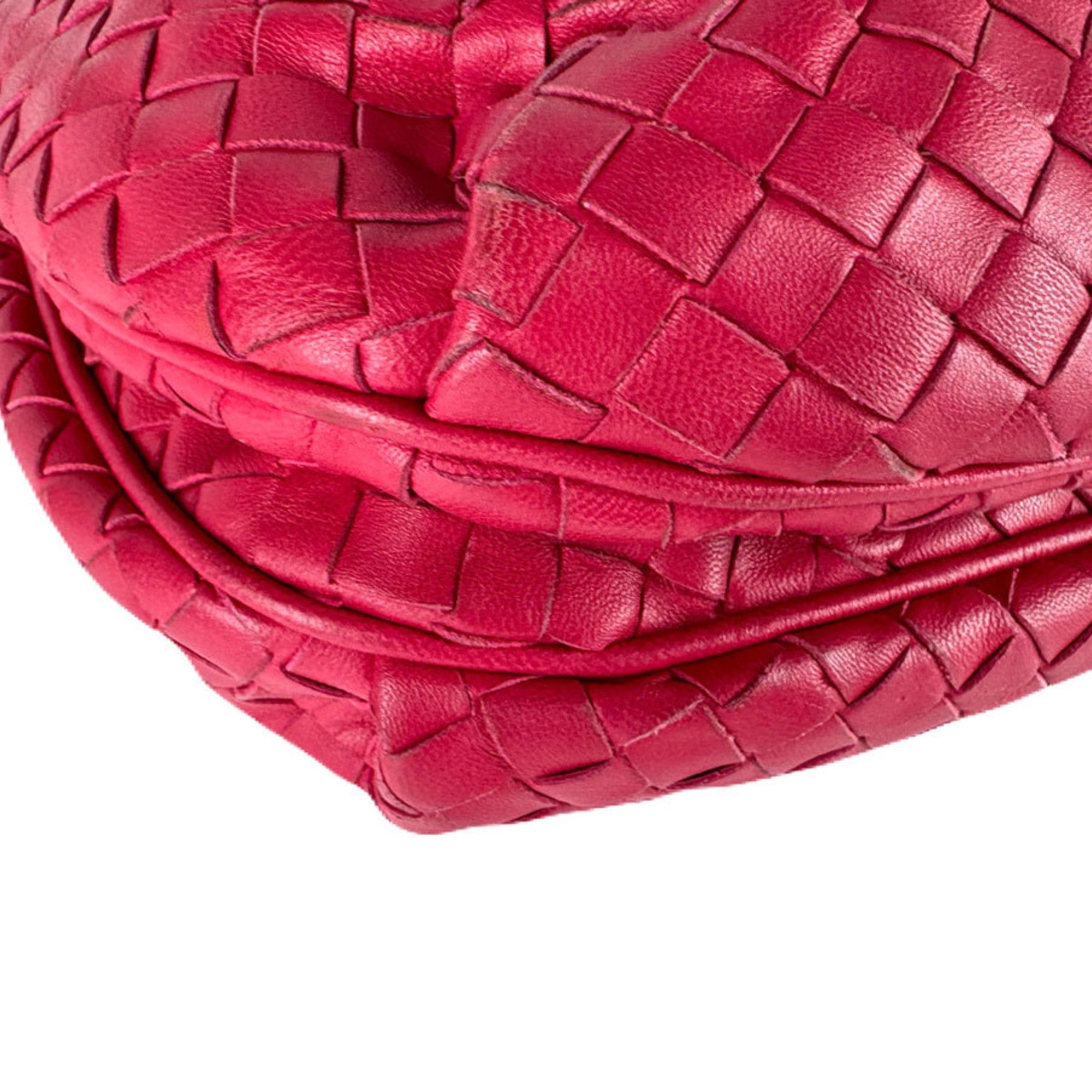 Bottega Veneta Bottega Veneta Intrecciato Leather Shoulder Bag in Magenta for Women, Free Shipping, z8736 Size ONE SIZE - 9 Thumbnail