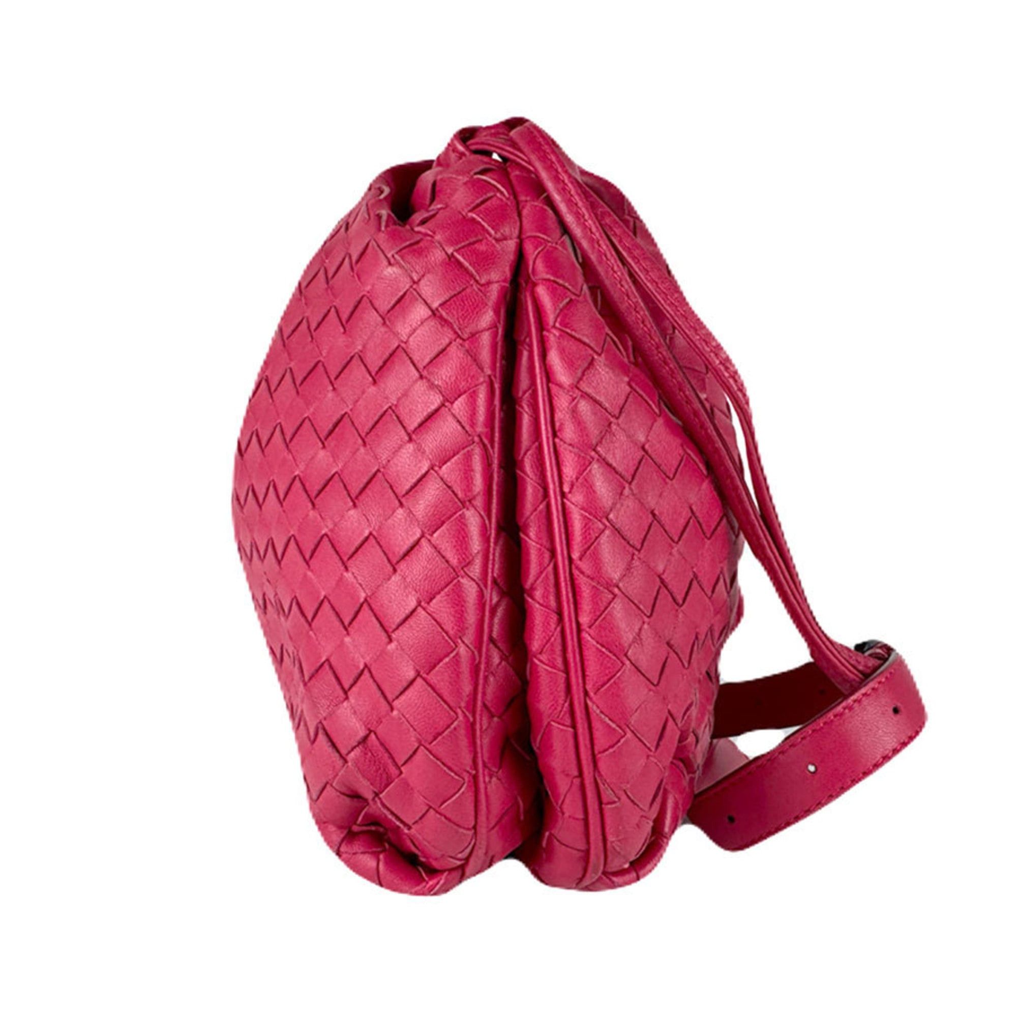 Bottega Veneta Bottega Veneta Intrecciato Leather Shoulder Bag in Magenta for Women, Free Shipping, z8736 Size ONE SIZE - 2 Thumbnail