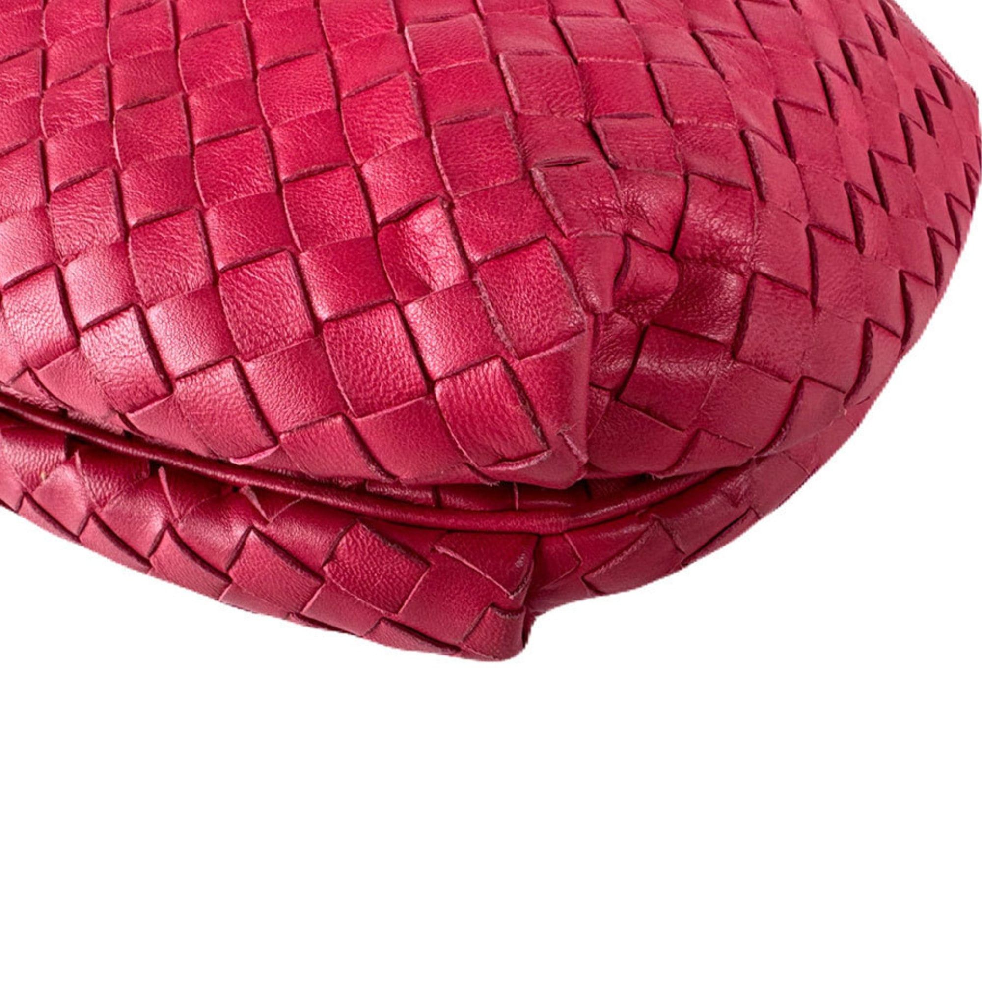 Bottega Veneta Bottega Veneta Intrecciato Leather Shoulder Bag in Magenta for Women, Free Shipping, z8736 Size ONE SIZE - 10 Thumbnail