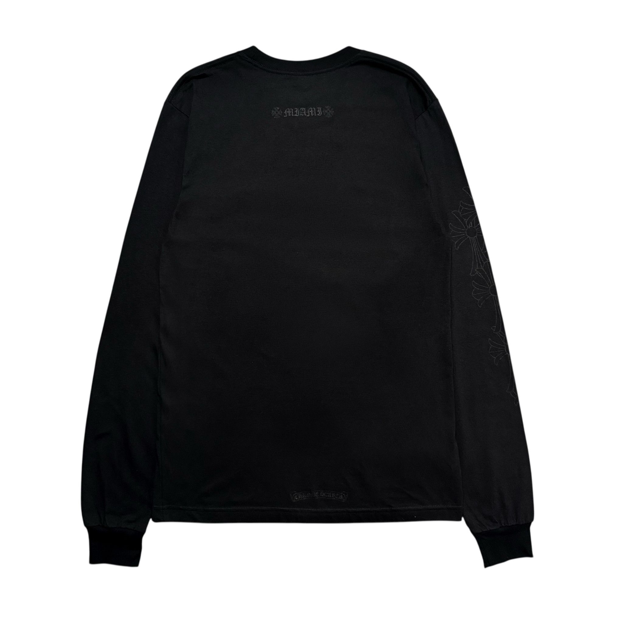 Chrome Hearts Miami Exclusive Vertical Logo Long Sleeve Tee Shirt Black Size US L / EU 52-54 / 3 - 2 Thumbnail