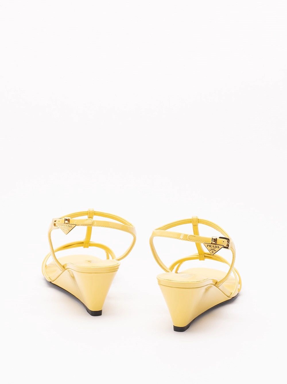Prada Patent Leather Wedge Sandals Size US 6 / IT 36 - 3 Thumbnail