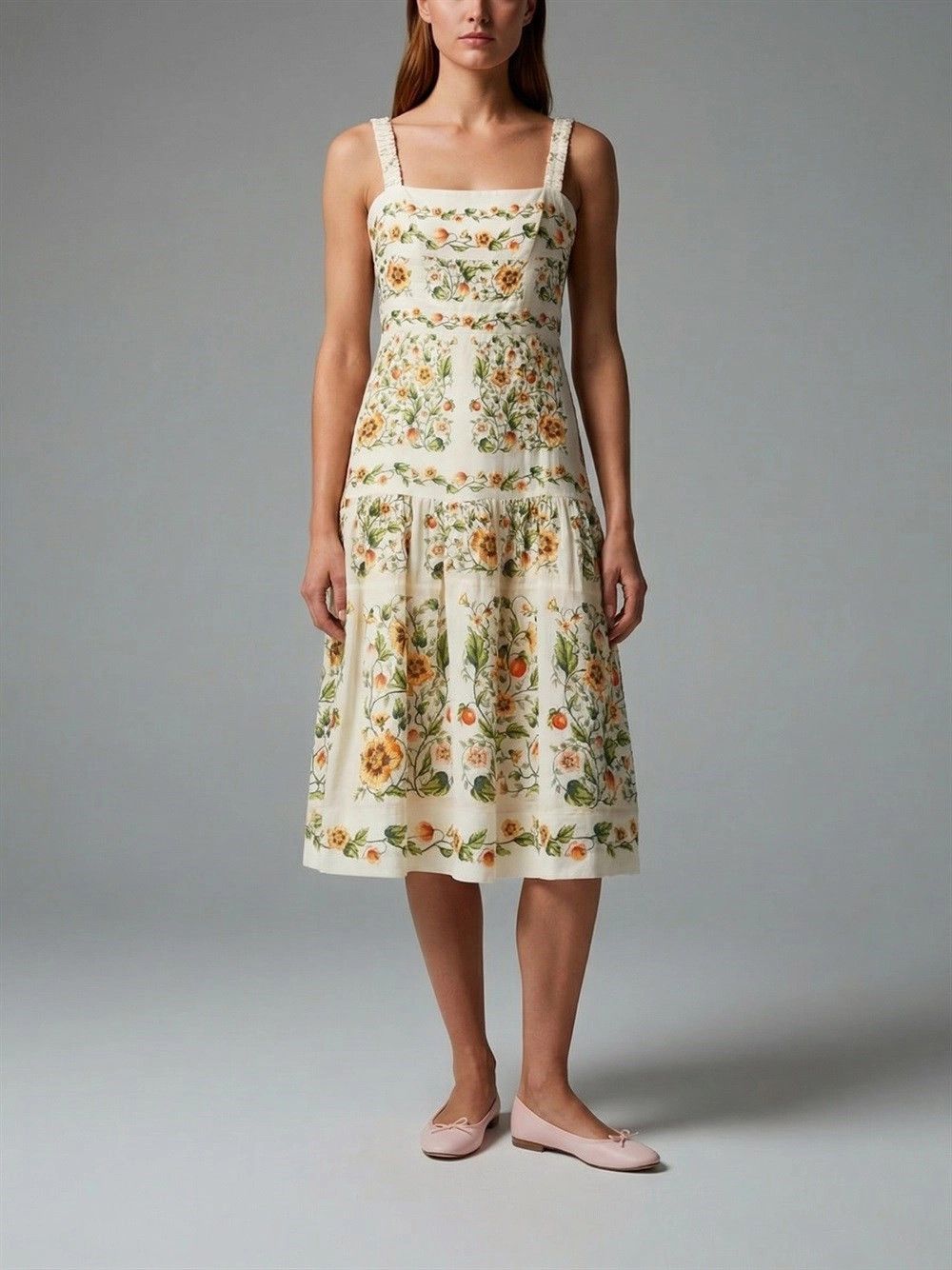 AGUA by Agua Bendita `Nispero Uchuva` Midi Dress Size S / US 4 / IT 40 - 4 Thumbnail