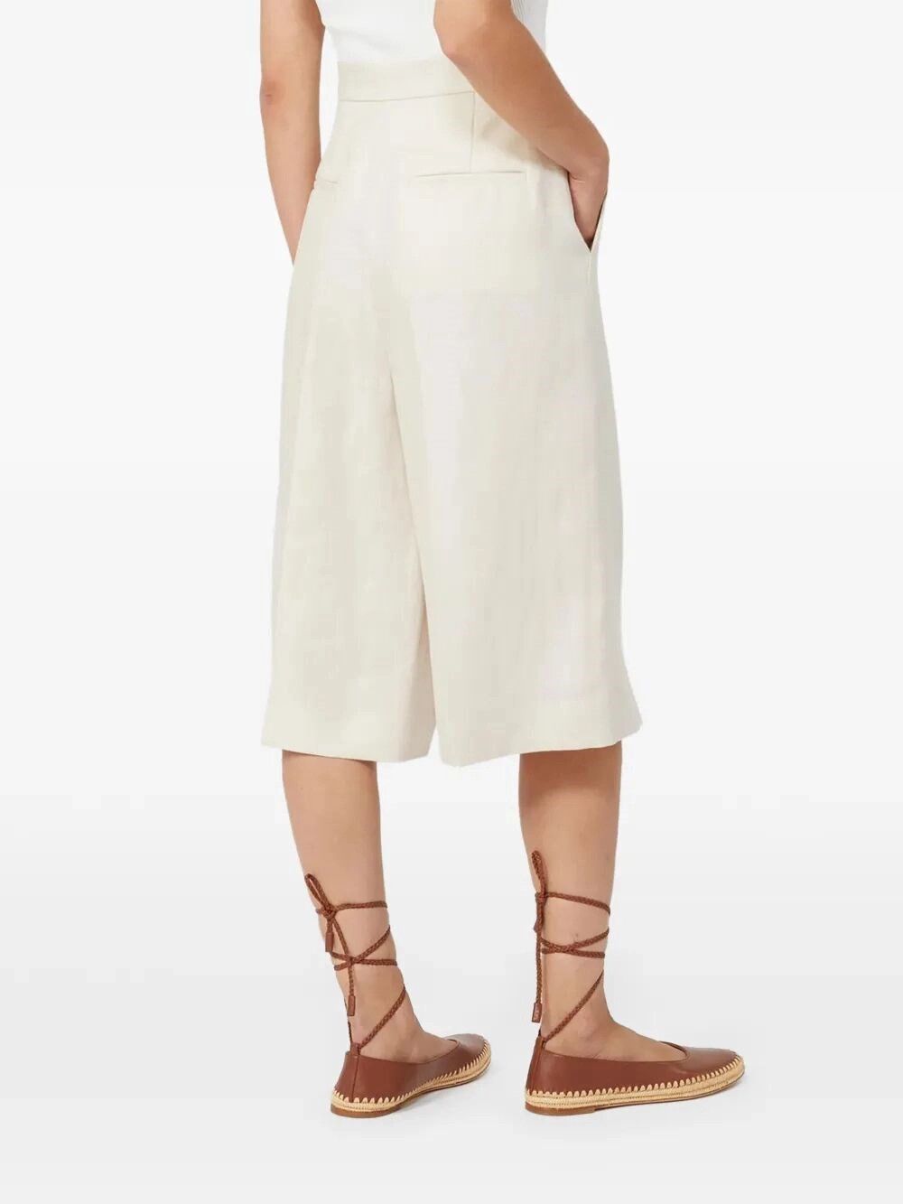 Max Mara Linen Pants Size 28" / US 6 / IT 42 - 4 Thumbnail