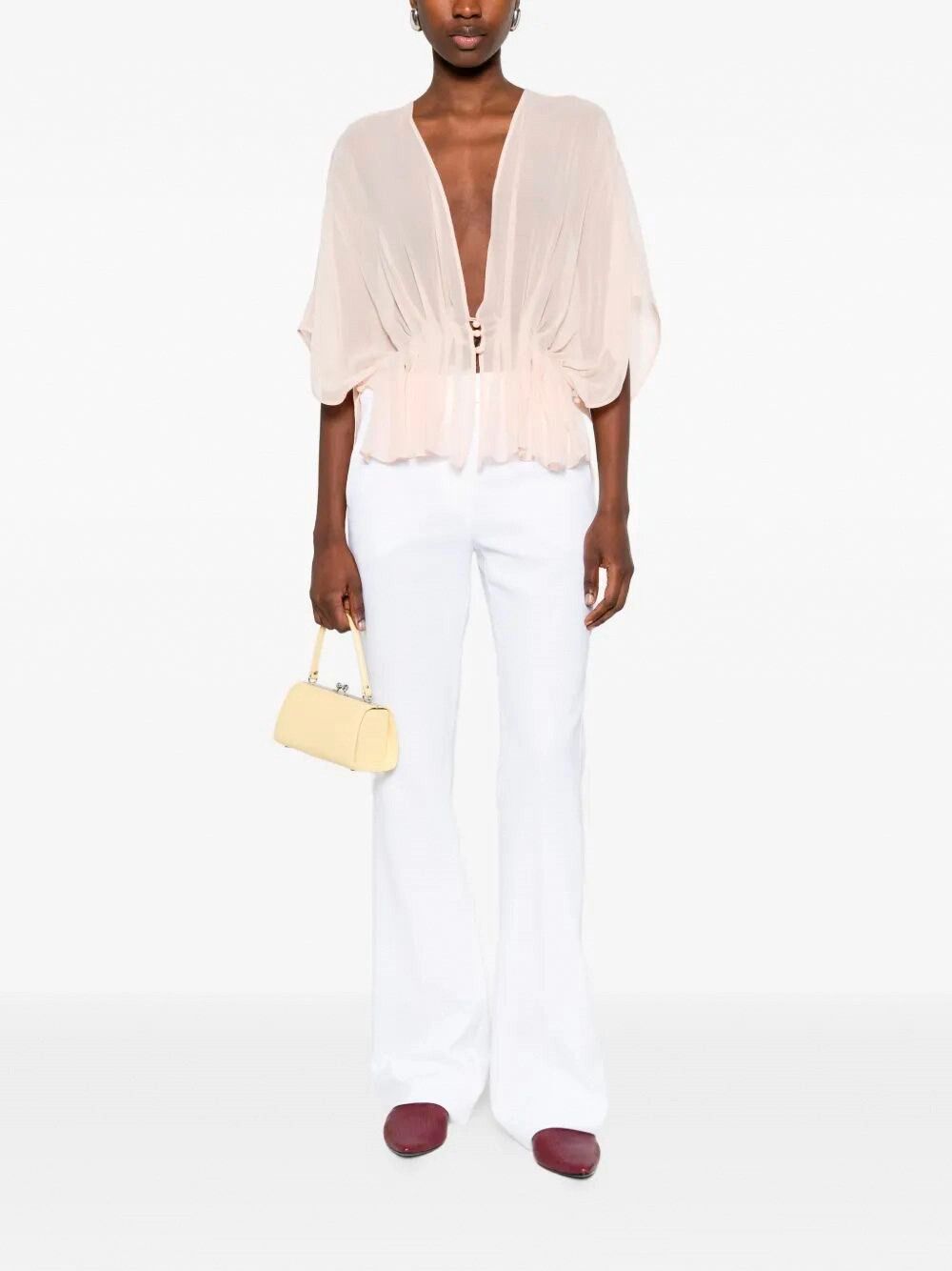 Max Mara Cotton Pants Size 32" / US 10 / IT 46 - 2 Thumbnail