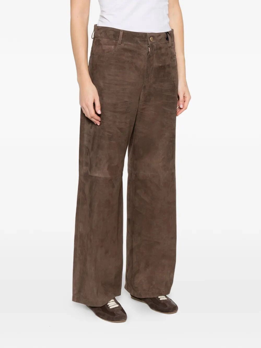 Max Mara `MaxMara S` Leather Pants Size 28" / US 6 / IT 42 - 5 Thumbnail