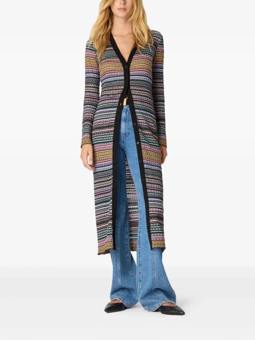 Missoni Long Cardigan Size L / US 10 / IT 46 - 2 Thumbnail