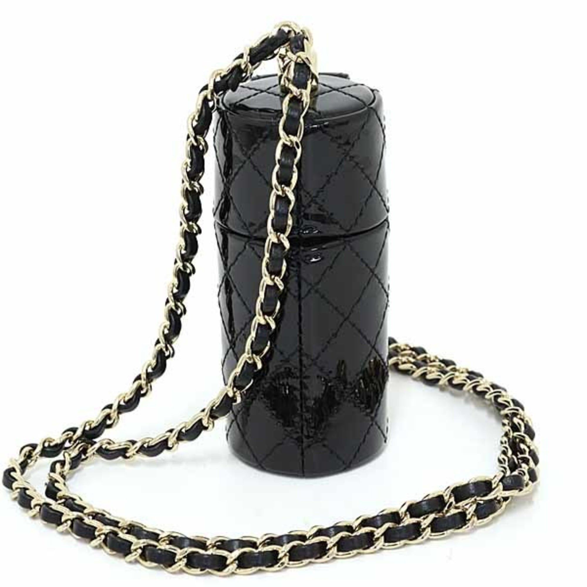 Chanel Chanel Matelasse Chain Shoulder Lip Case Patent Leather Mirror AP1572 Black Size ONE SIZE - 3 Thumbnail