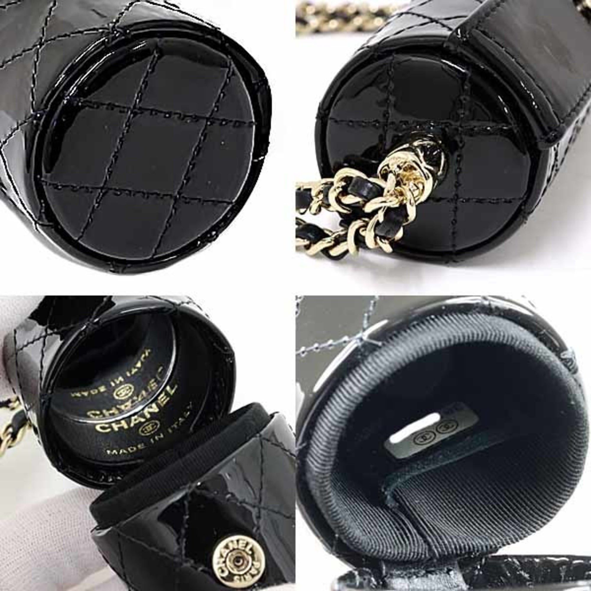 Chanel Chanel Matelasse Chain Shoulder Lip Case Patent Leather Mirror AP1572 Black Size ONE SIZE - 6 Thumbnail