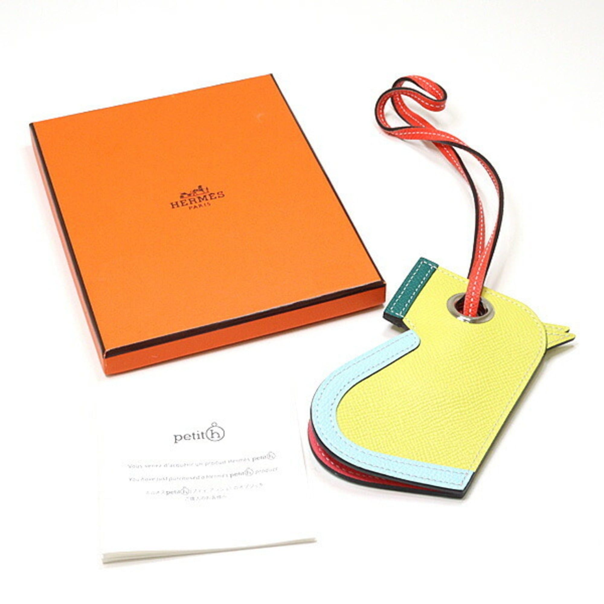 Hermes Hermes Key Ring Charm Camaieu Lime/Blue Zephyr/Malachite Epson Horse C Stamp Bag Size ONE SIZE - 6 Thumbnail