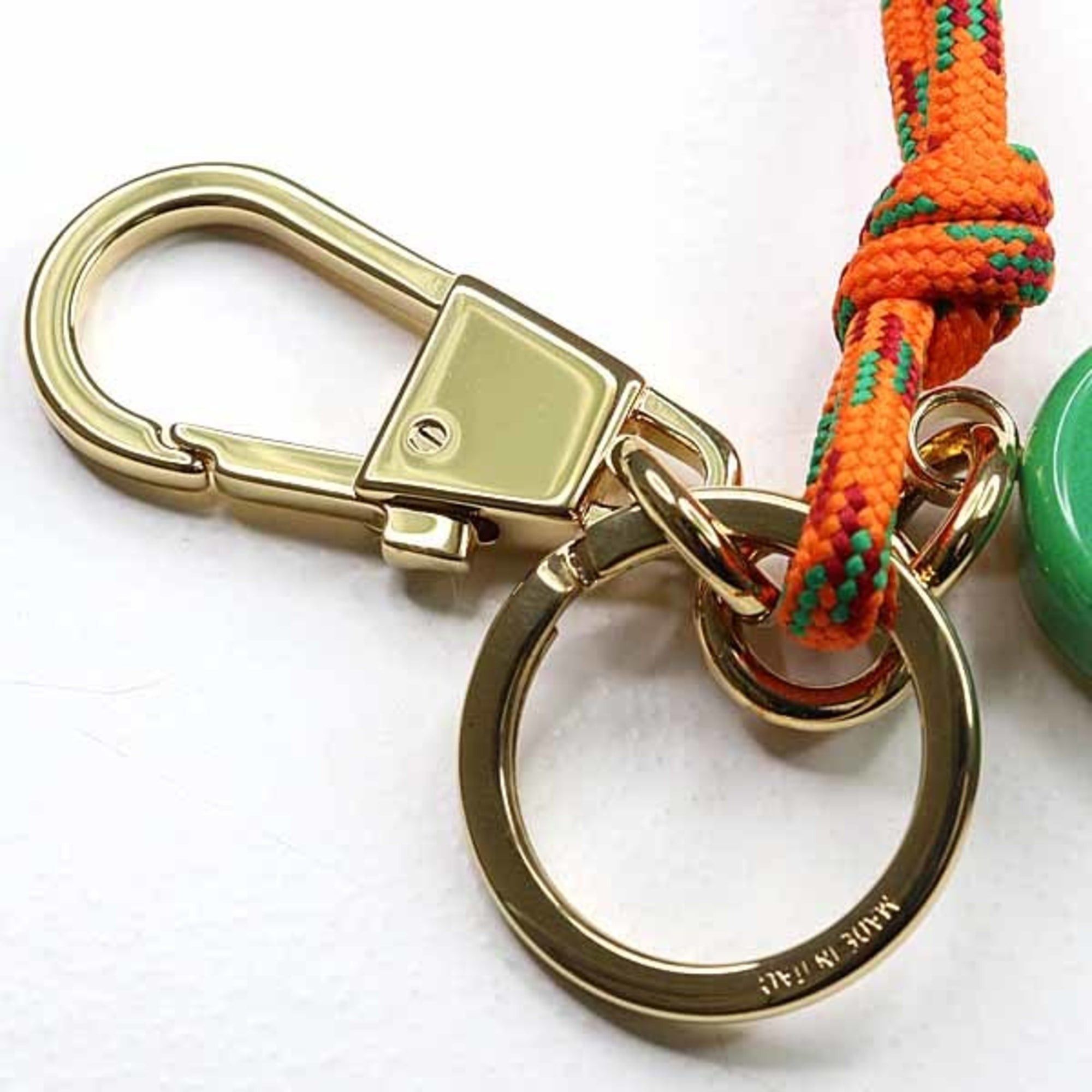 Gucci Gucci Keychain Key Holder Strap Charm 752697 Green Orange Size ONE SIZE - 6 Thumbnail