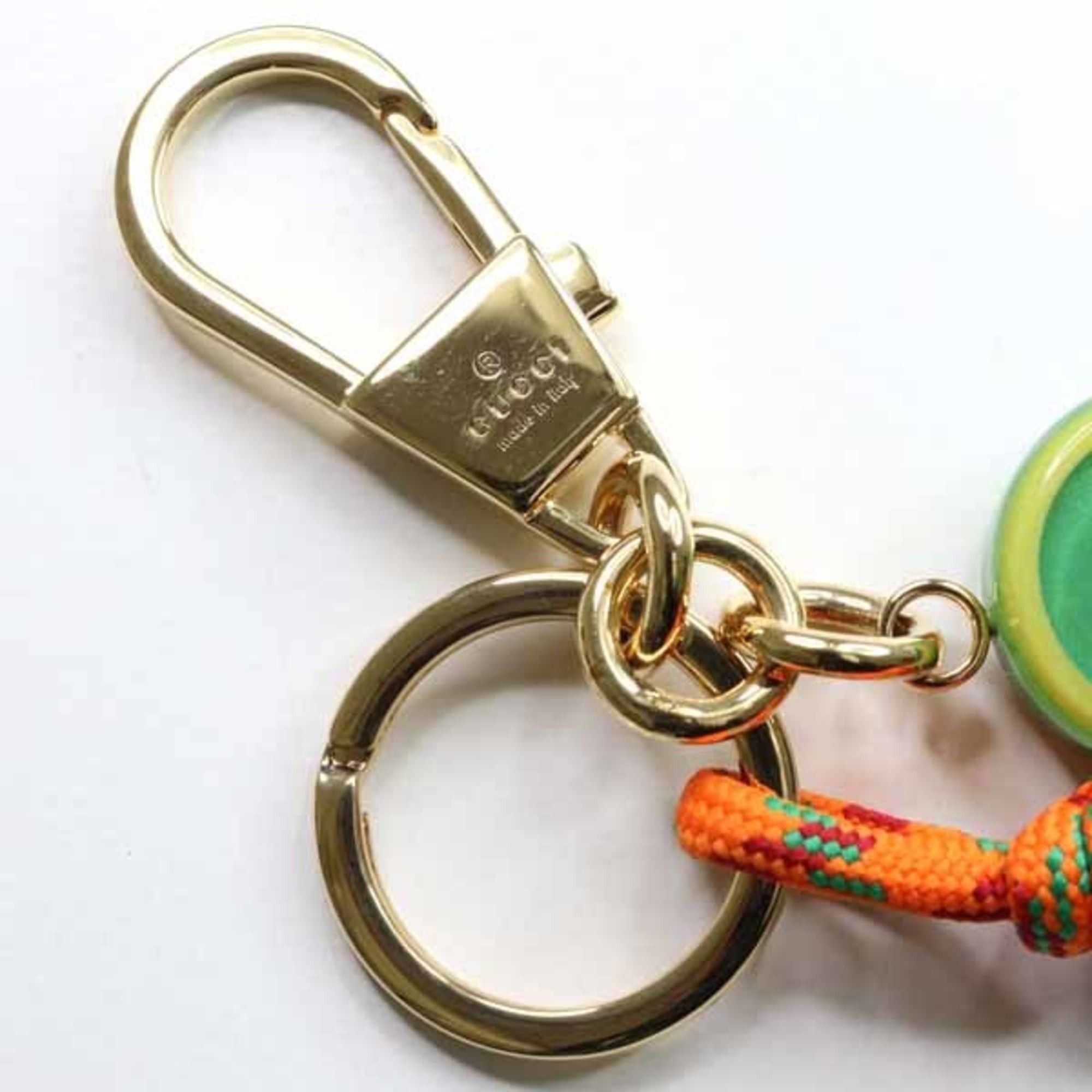 Gucci Gucci Keychain Key Holder Strap Charm 752697 Green Orange Size ONE SIZE - 5 Thumbnail