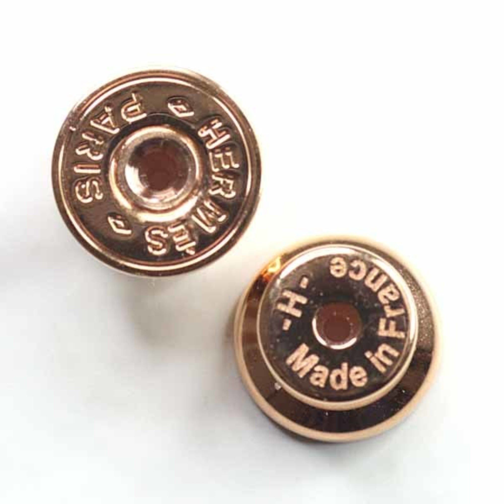 Hermes Hermes Earrings "Mini Pop H" Ash Lacquer Metal Rose Dragee Golden Unused Size ONE SIZE - 5 Thumbnail