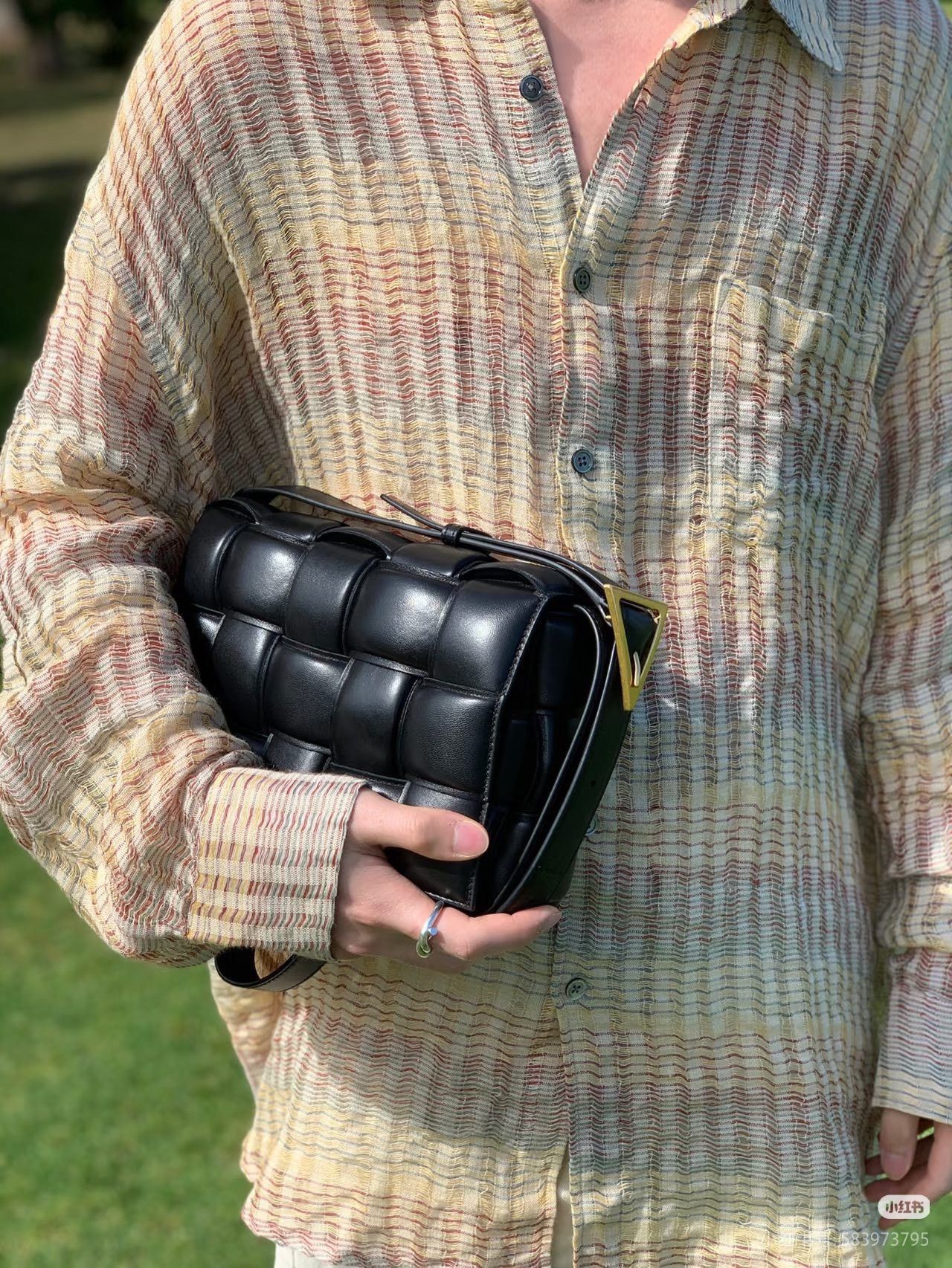 Bottega Veneta BV Cassette Woven Black Crossbody Bag Size ONE SIZE - 7 Thumbnail