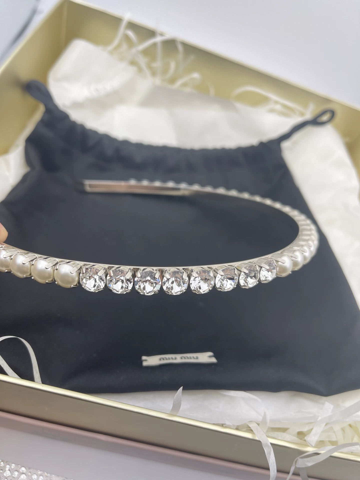 Miu Miu MIUMIU Hair Hoop Size ONE SIZE - 3 Thumbnail