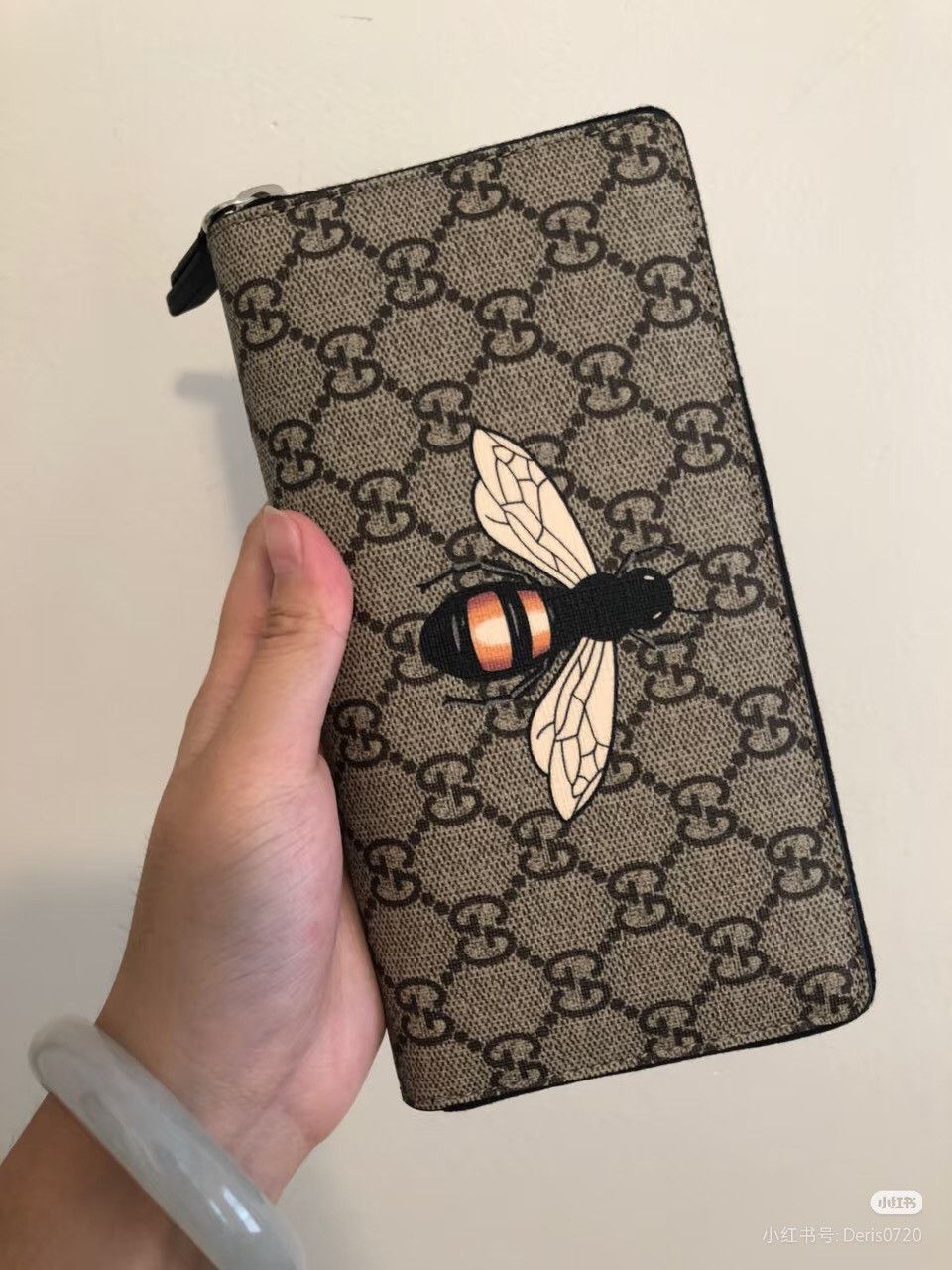 Gucci Gucci GG Monogram Bee Print Long Wallet Size ONE SIZE - 5 Thumbnail