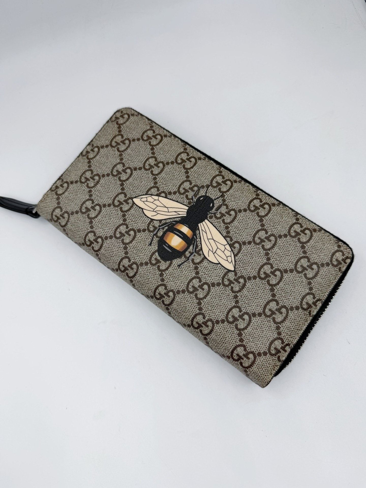 Gucci Gucci GG Monogram Bee Print Long Wallet Size ONE SIZE - 3 Thumbnail
