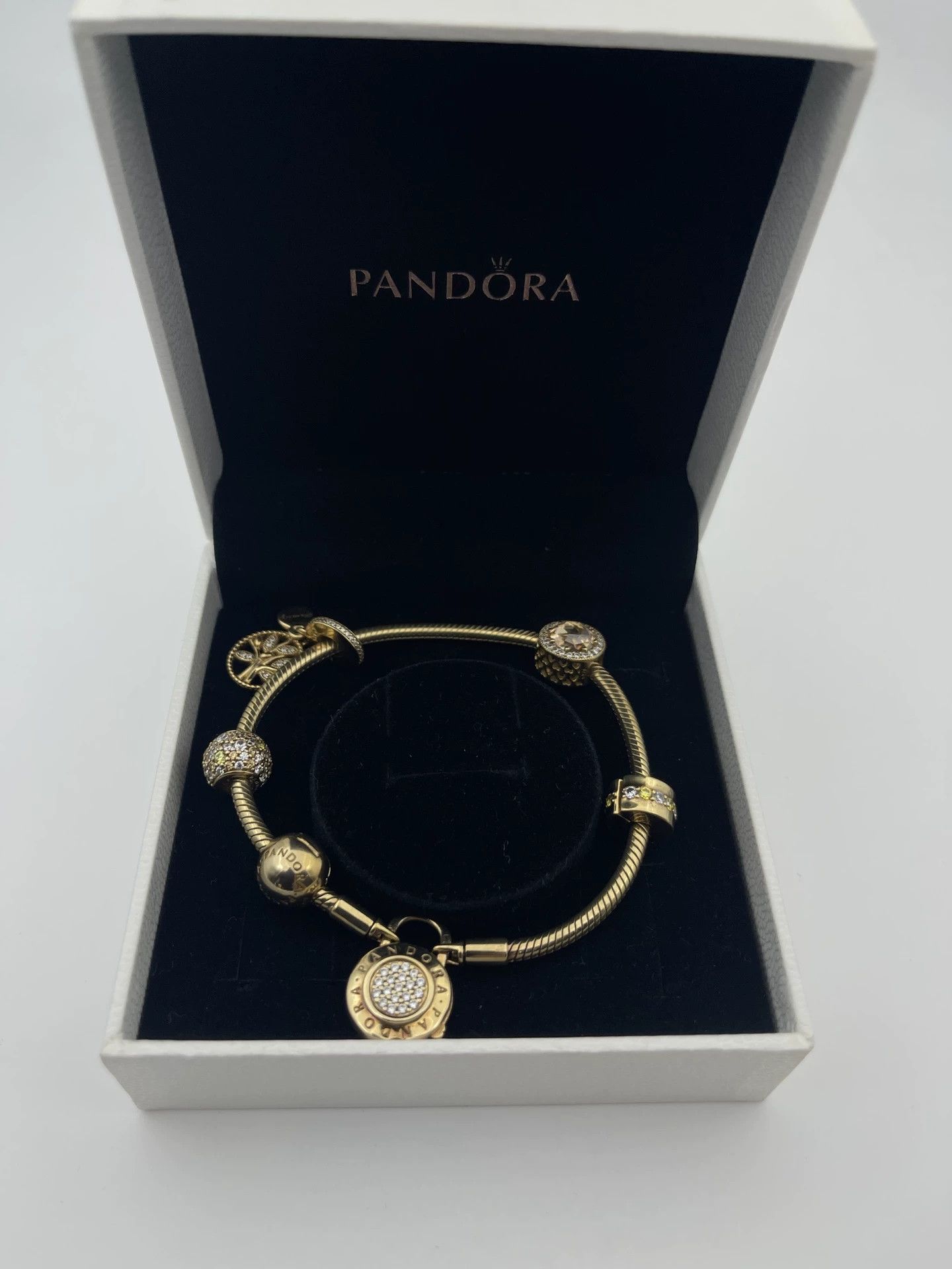 pandora Pandora Gold Charm Bracelet Size ONE SIZE - 2 Thumbnail