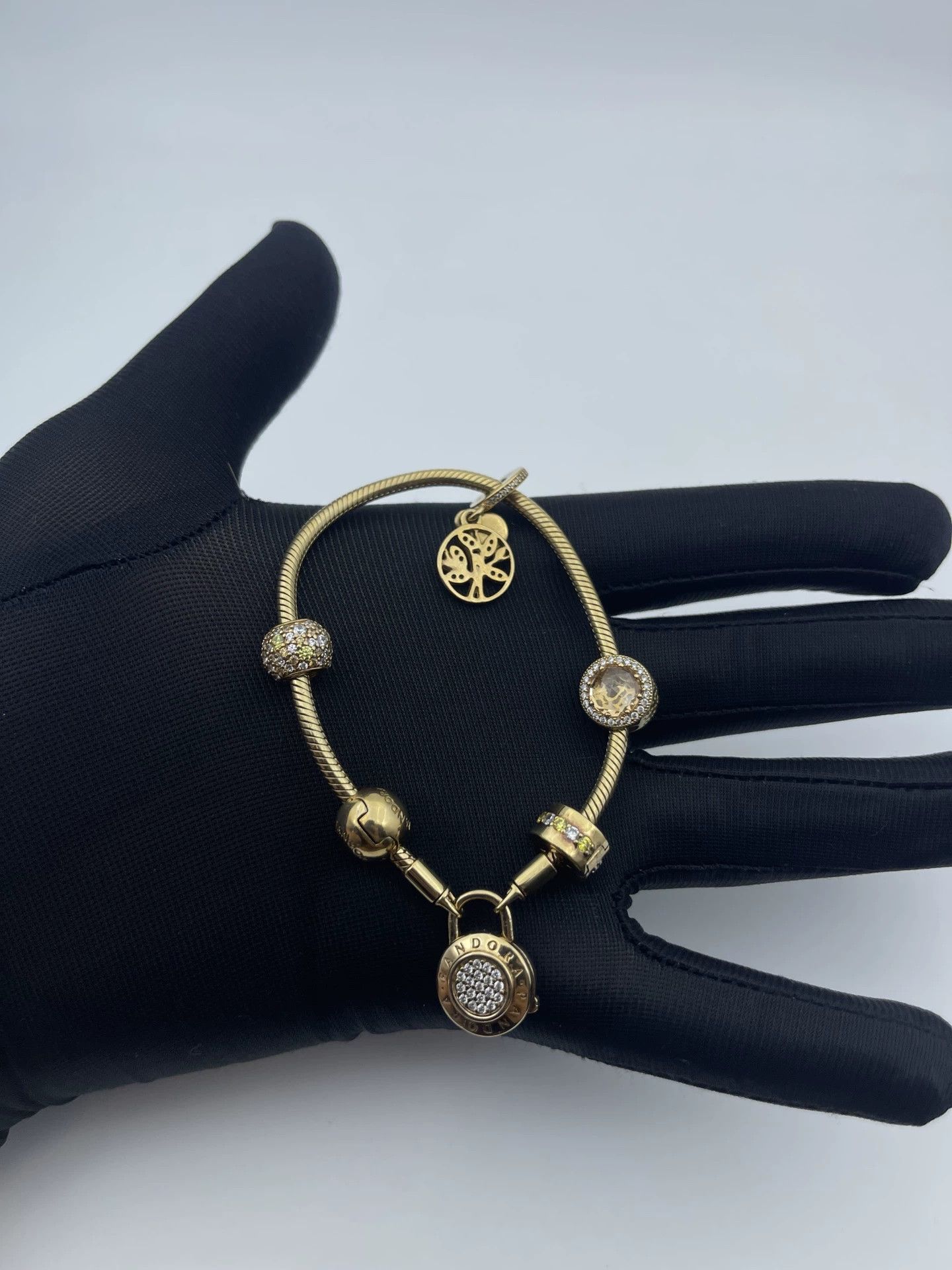 pandora Pandora Gold Charm Bracelet Size ONE SIZE - 3 Thumbnail