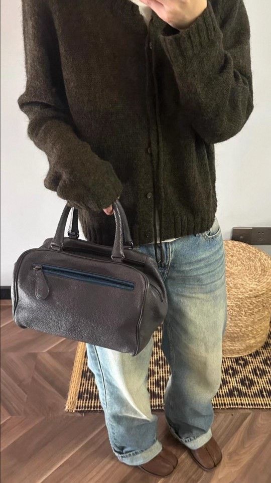 Bottega Veneta Bottega Veneta Men's Gray Leather Pillow Bag Size ONE SIZE - 5 Thumbnail