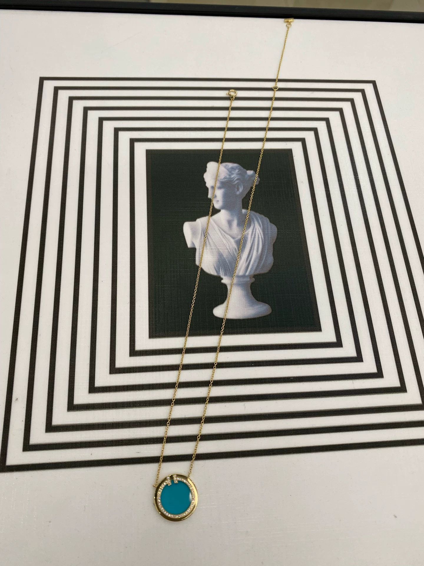 Tiffany & Co. Tiffany 18k Rose Gold Turquoise Necklace Size ONE SIZE - 6 Thumbnail
