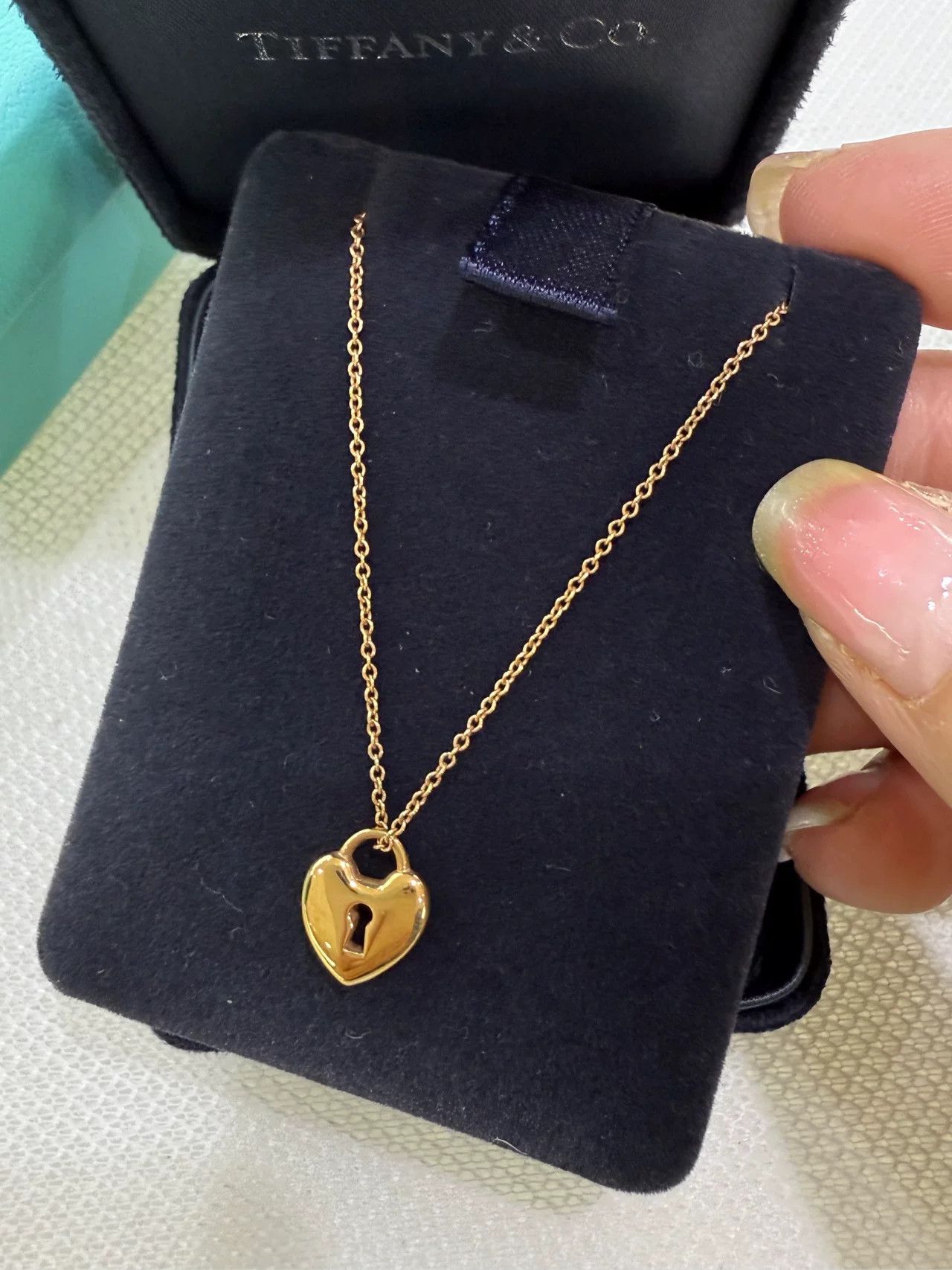 Tiffany & Co. Tiffany 18k Rose Gold Heart Lock Necklace Size ONE SIZE - 4 Thumbnail