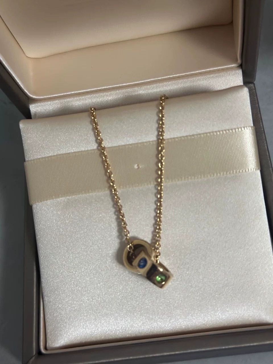Bvlgari Bvlgari Double Ring Gemstone Necklace Size ONE SIZE - 4 Thumbnail