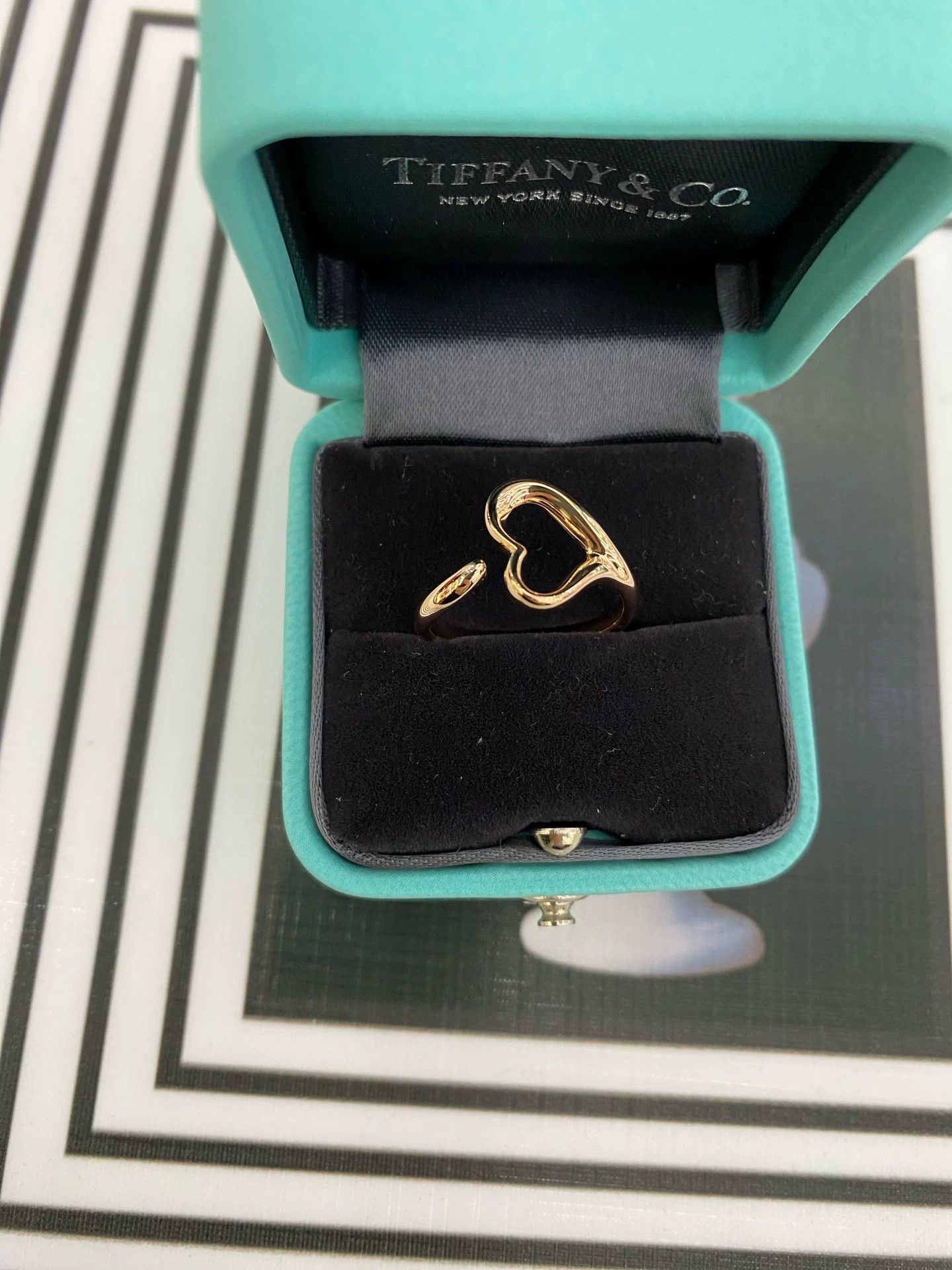 Tiffany & Co. Tiffany Heart Open Ring 18k Rose Gold Size ONE SIZE - 4 Thumbnail