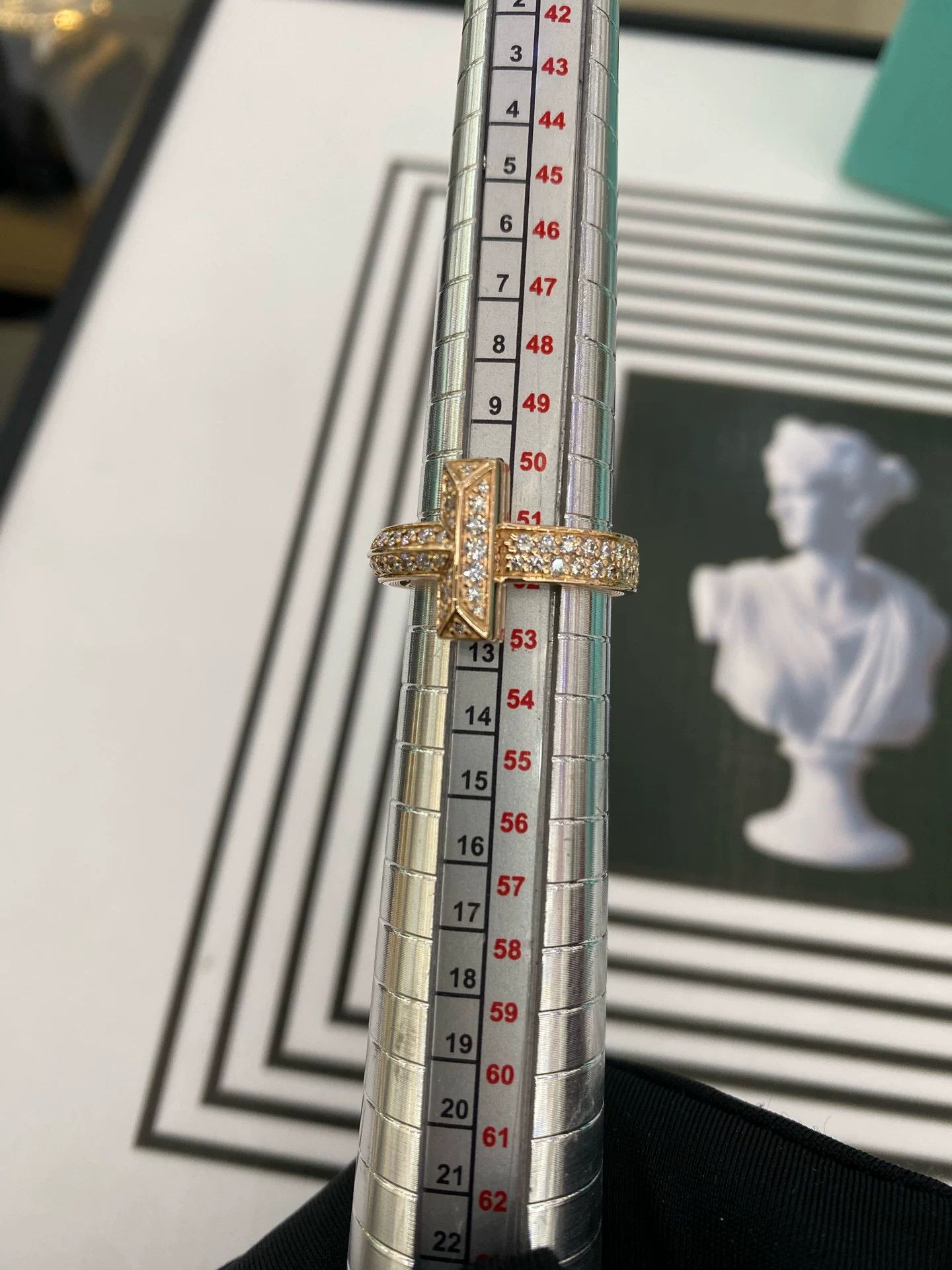 Tiffany & Co. Tiffany T1 Rose Gold Pave Diamond Ring Size ONE SIZE - 4 Thumbnail