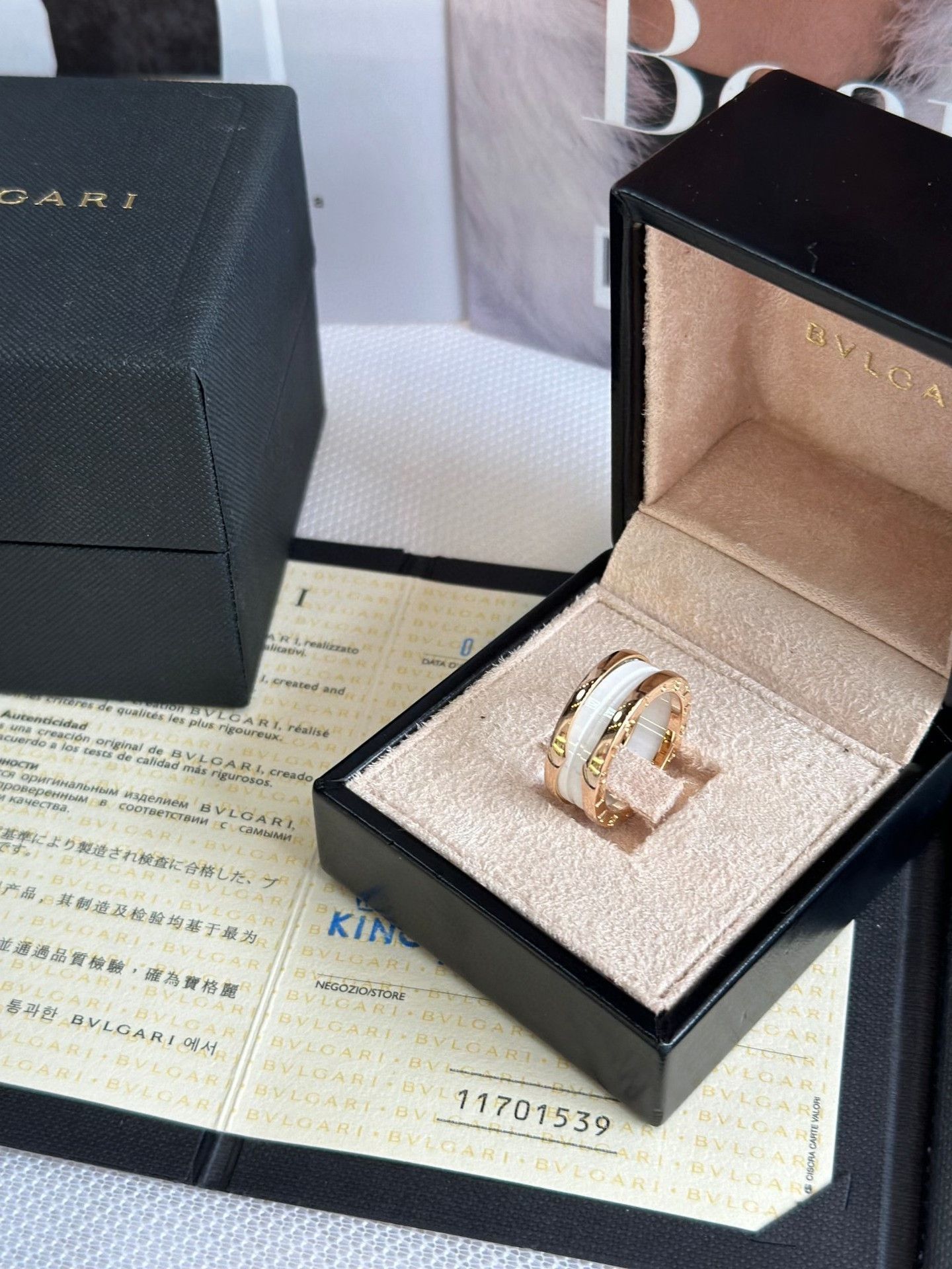 Bvlgari Bvlgari White Ceramic Ring Size ONE SIZE - 4 Thumbnail