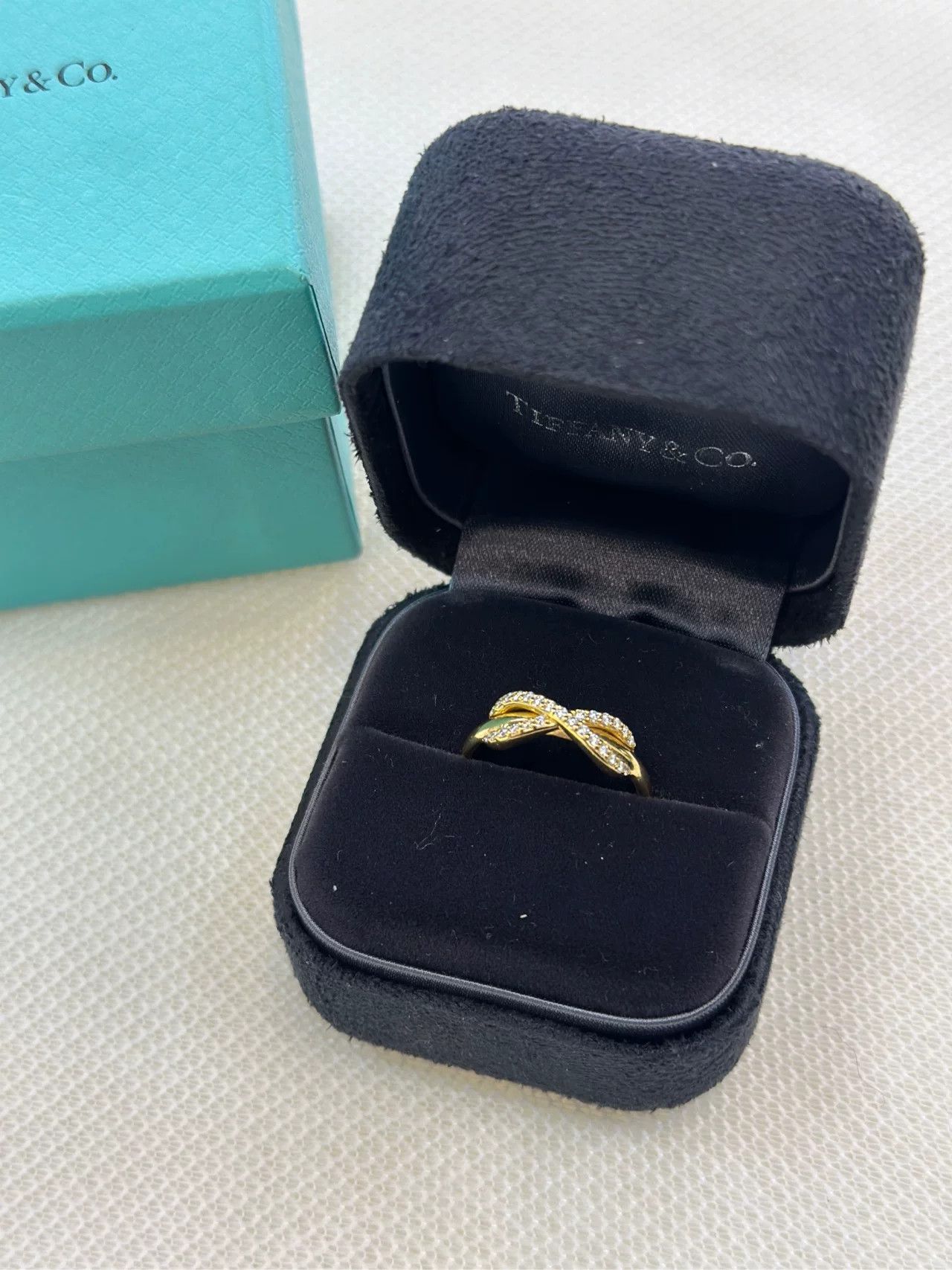 Tiffany & Co. Tiffany 18K Gold Diamond Ring Size 51 Size ONE SIZE - 3 Thumbnail