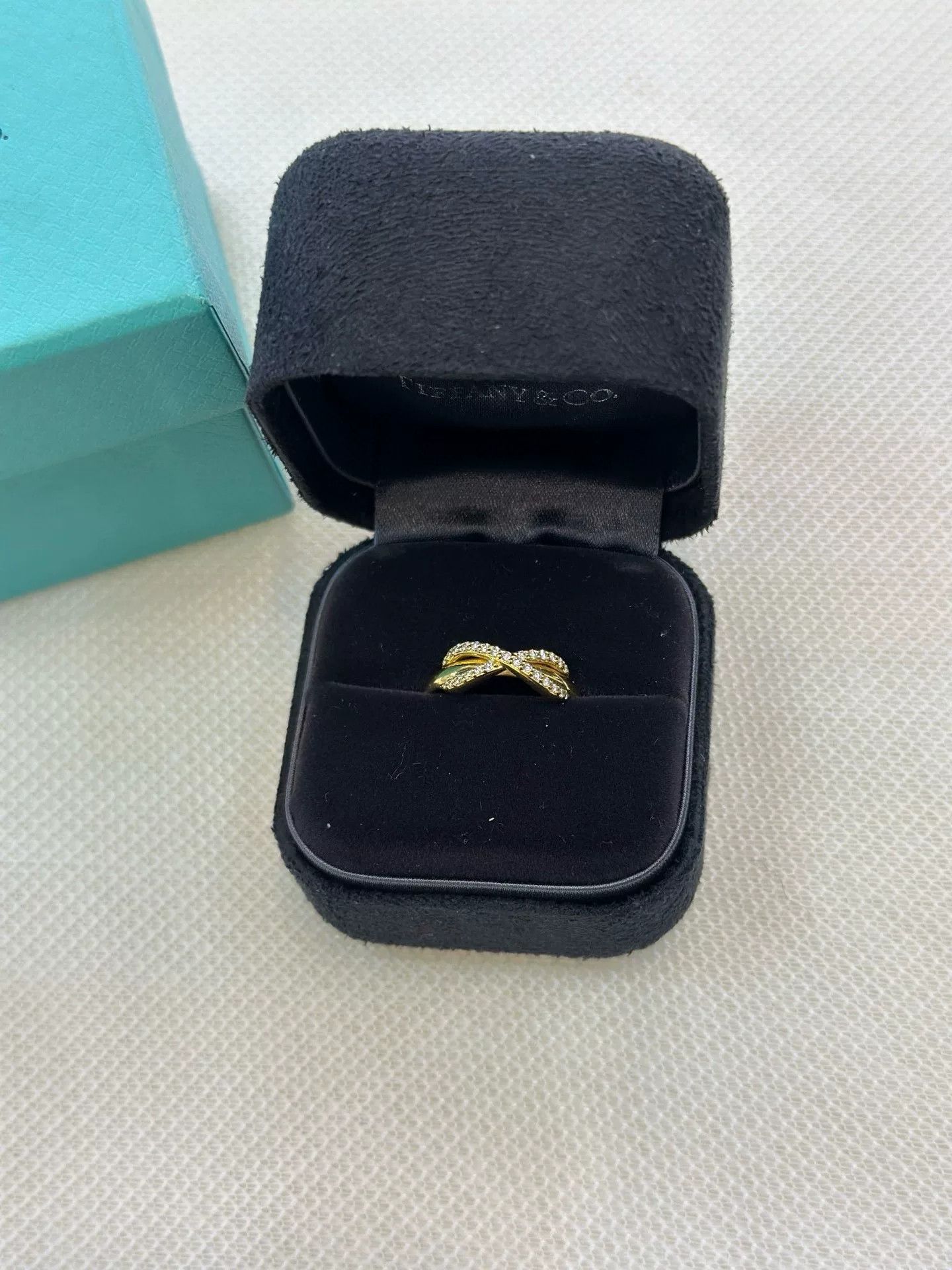 Tiffany & Co. Tiffany 18K Gold Diamond Ring Size ONE SIZE - 2 Thumbnail