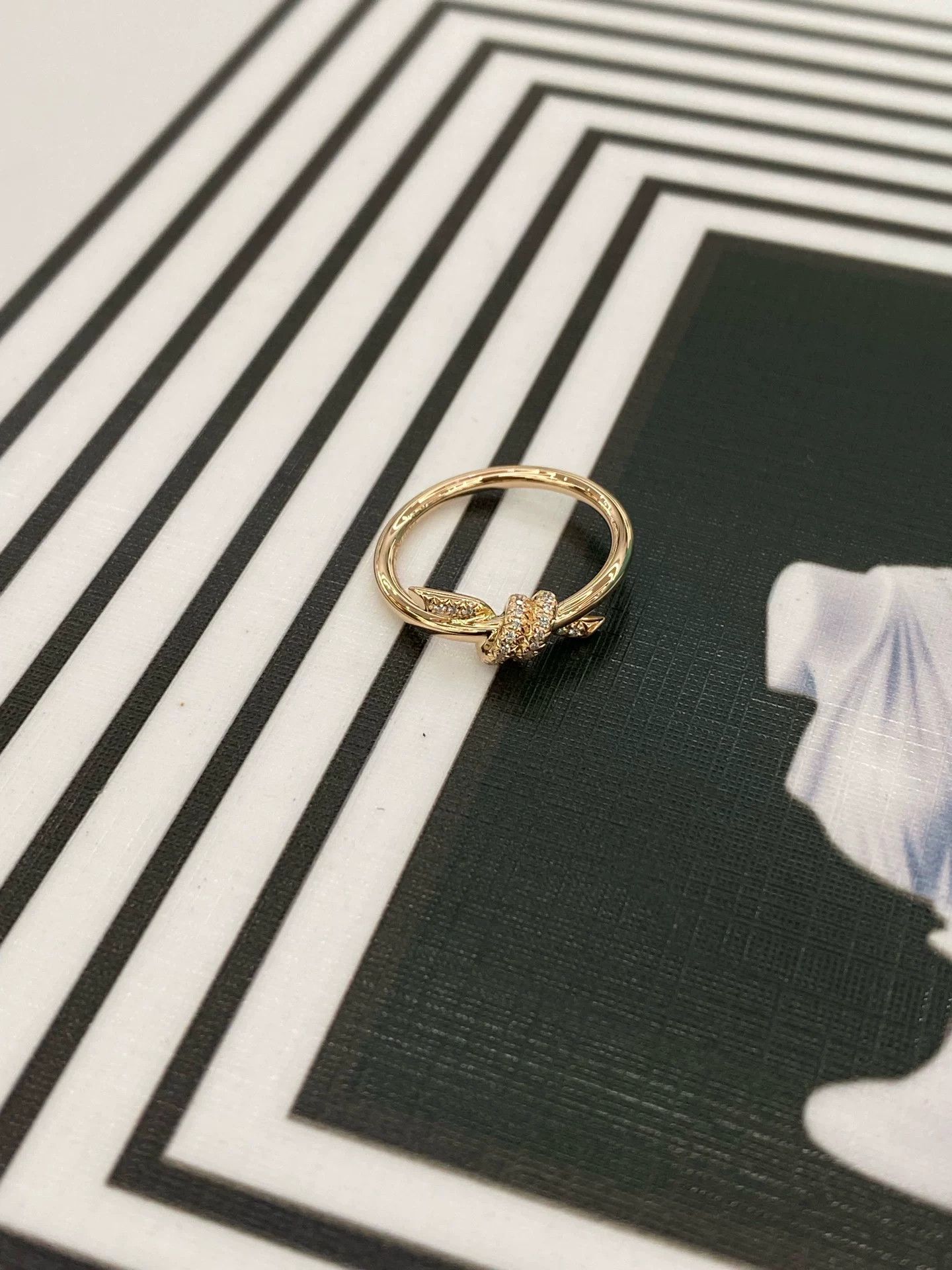 Tiffany & Co. Tiffany & Co. Diamond Knot Ring Size ONE SIZE - 7 Thumbnail