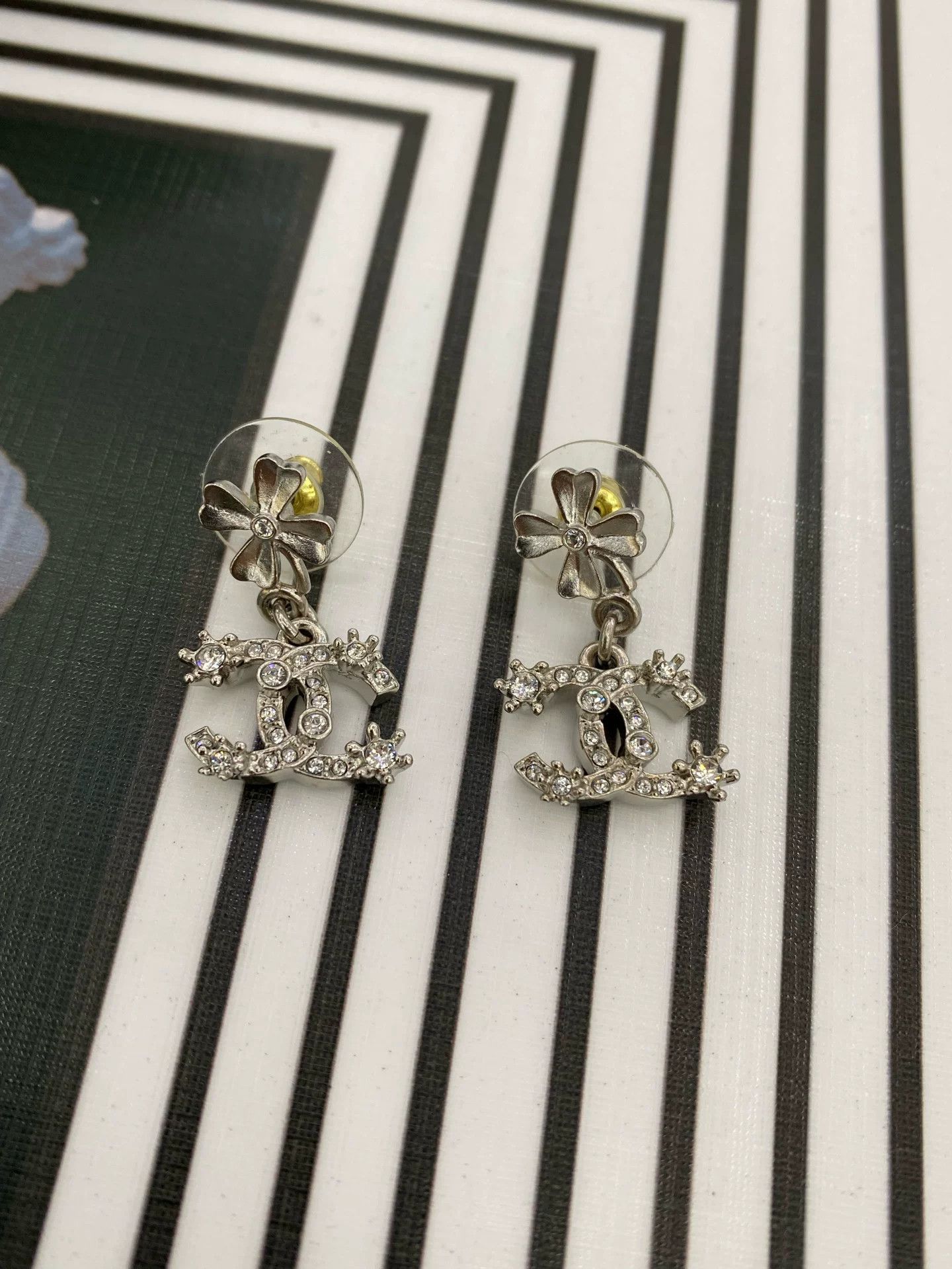 Chanel Chanel 23p Clover Diamond Double C Earrings Size ONE SIZE - 3 Thumbnail