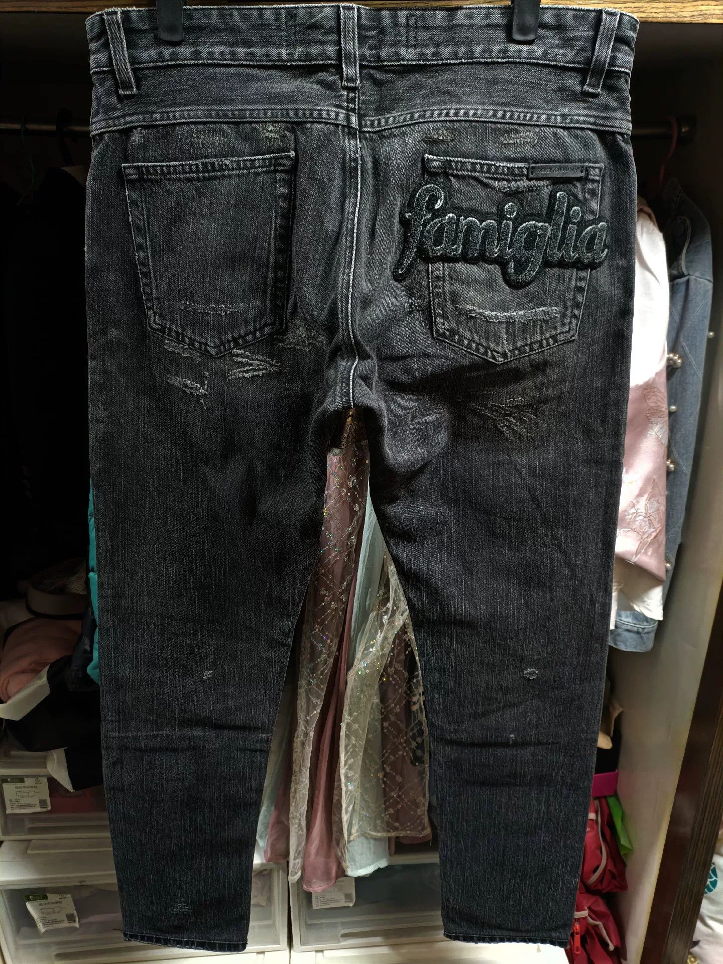 Dolce & Gabbana Dolce & Gabbana Mafia Embroidered Distressed Jeans Size US 34 / EU 50 - 2 Thumbnail