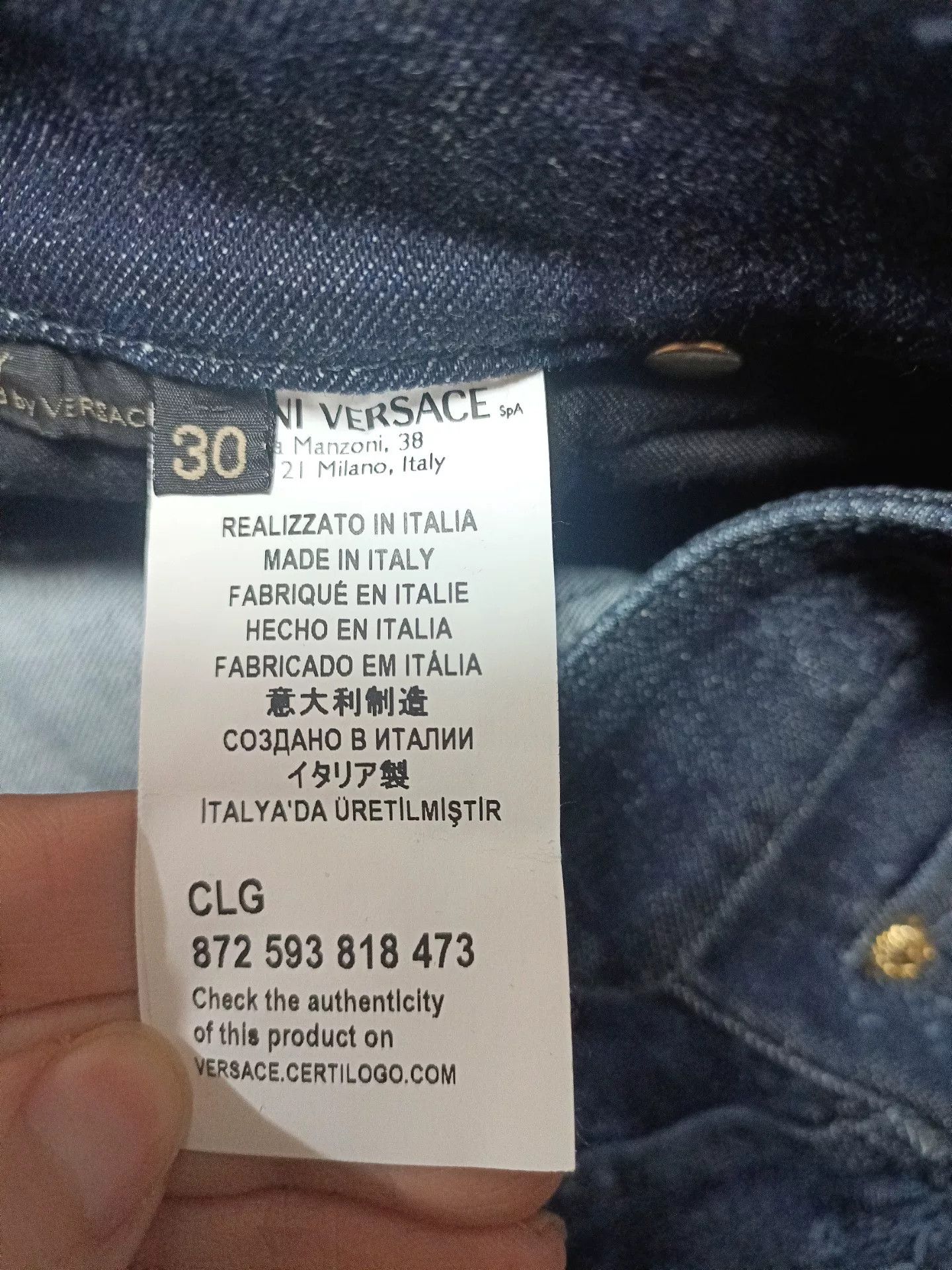 Versace Versace Runway Jeans Size 30 Size US 30 / EU 46 - 9 Thumbnail