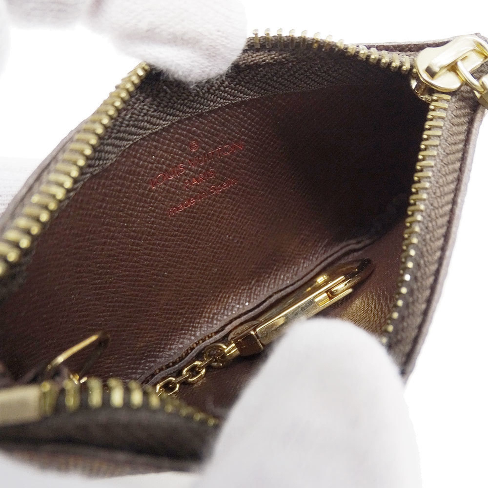 Louis Vuitton Louis Vuitton wallet for men and women, brand wallet/coin case, Damier canvas Pochette Cles, brown, N62658, card key coin purse, accessory case Size ONE SIZE - 6 Thumbnail