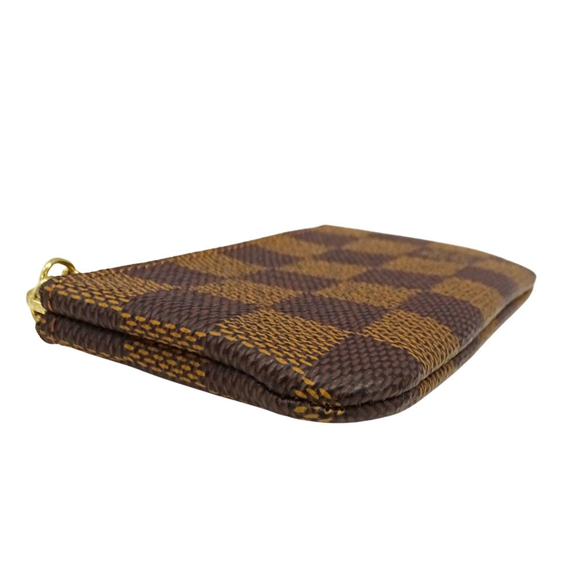 Louis Vuitton Louis Vuitton wallet for men and women, brand wallet/coin case, Damier canvas Pochette Cles, brown, N62658, card key coin purse, accessory case Size ONE SIZE - 3 Thumbnail