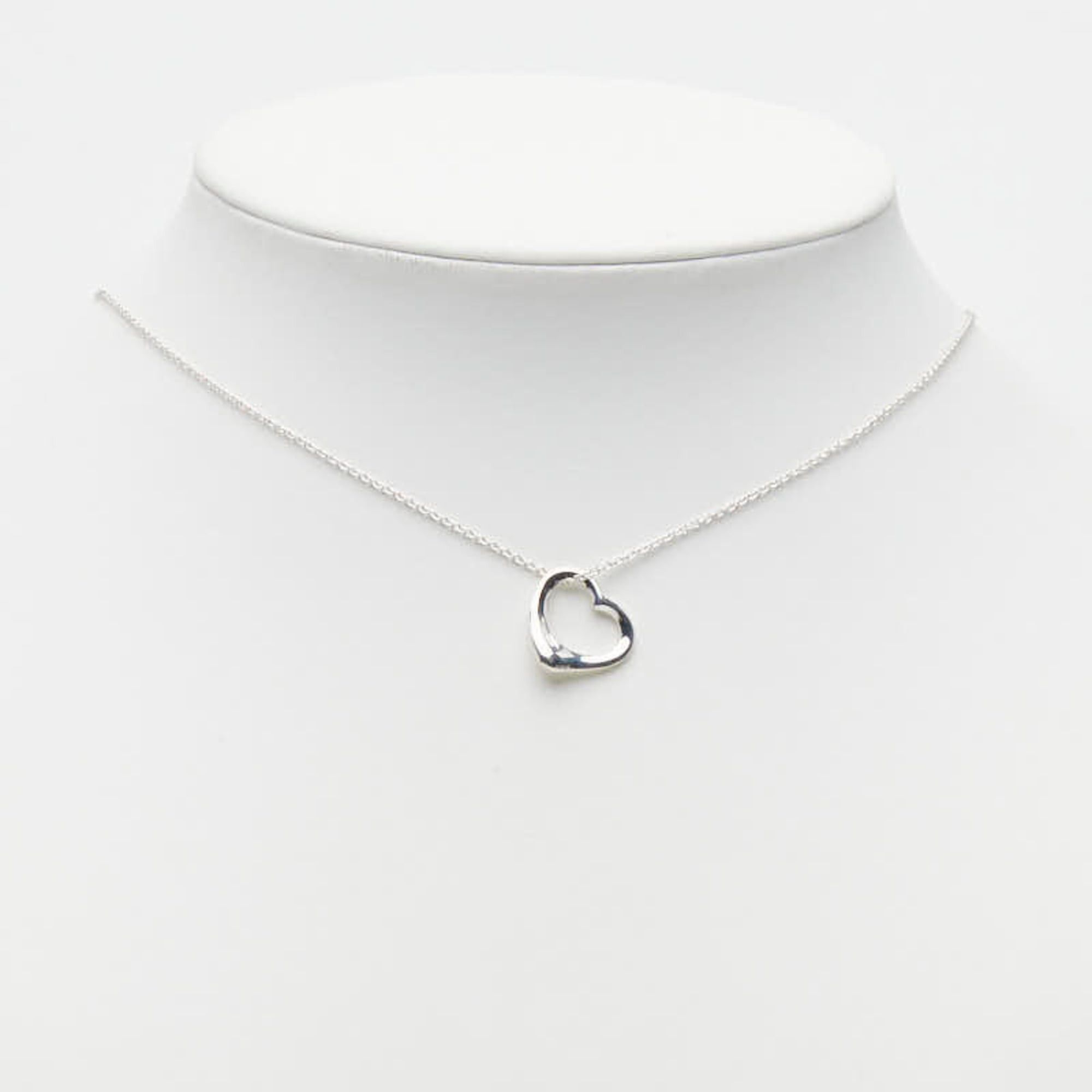 Tiffany & Co. Tiffany SV925 Silver Open Heart Necklace for Women, TIFFANY & Co. Size ONE SIZE - 7 Thumbnail