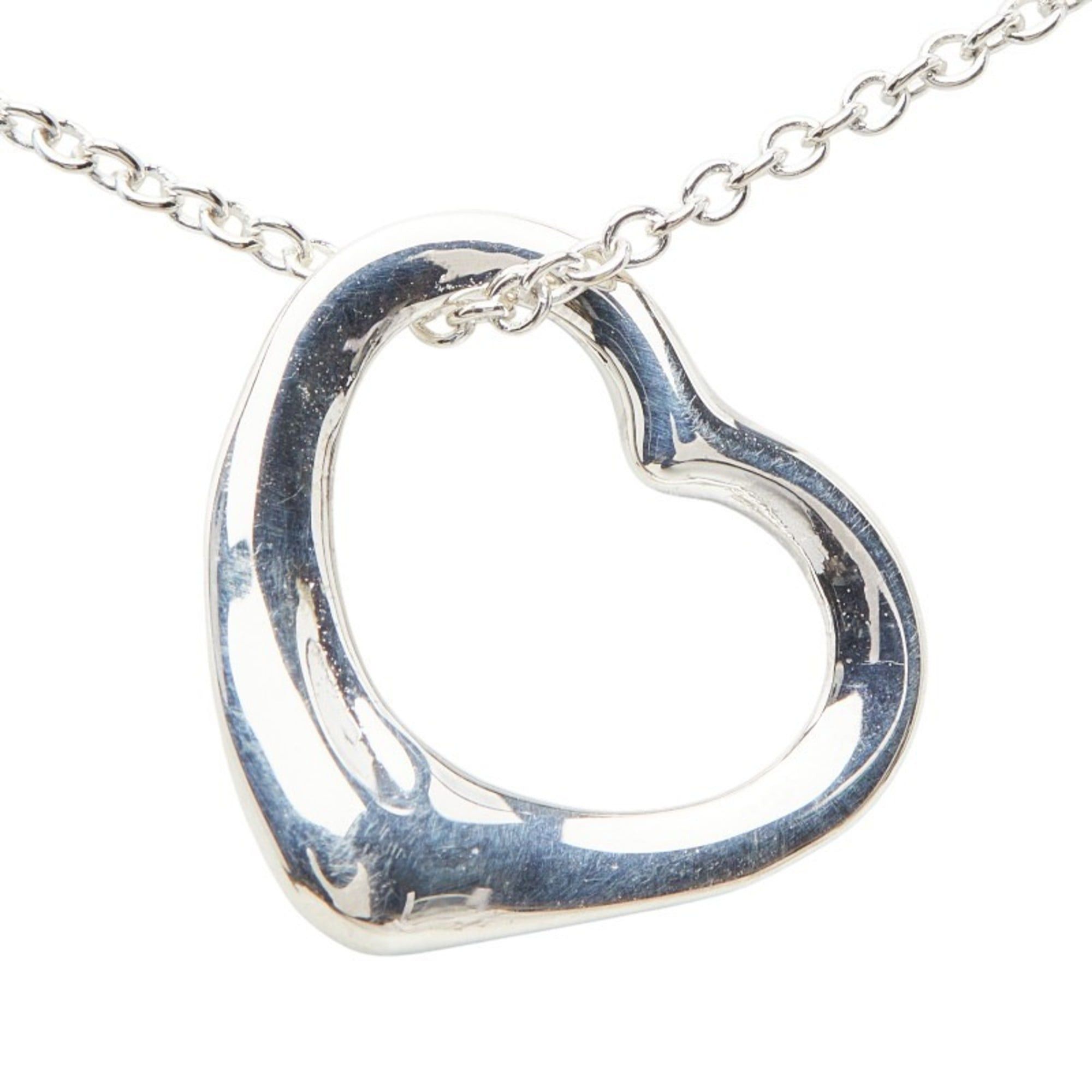 Tiffany & Co. Tiffany SV925 Silver Open Heart Necklace for Women, TIFFANY & Co. Size ONE SIZE - 2 Thumbnail