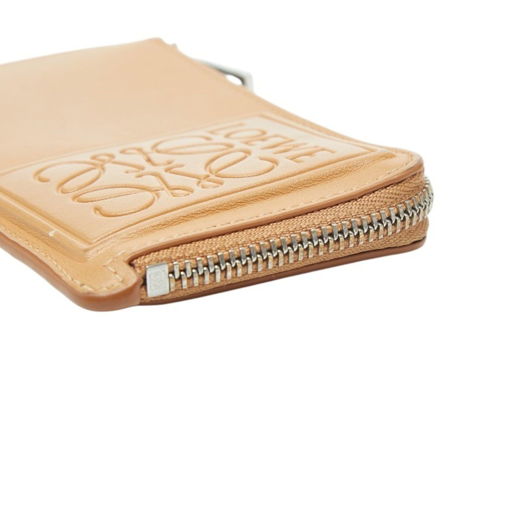 Loewe LOEWE Anagram Wallet/Coin Case/Business Card Case/Card Case in Camel Beige Leather for Women Size ONE SIZE - 5 Thumbnail