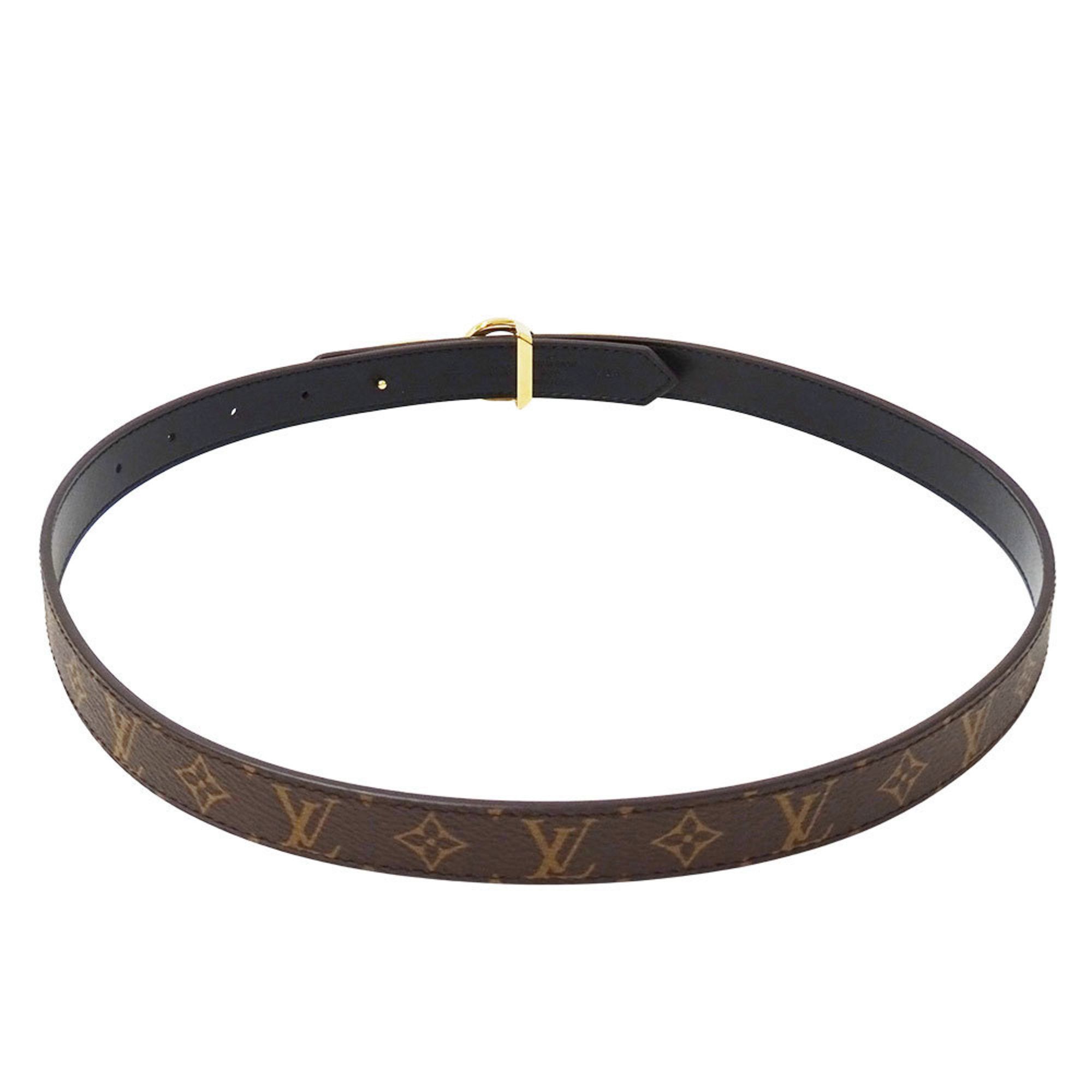 Louis Vuitton Louis Vuitton Women's Monogram Canvas Belt, LV Circle Prime 20mm Reversible Belt in Noir and Black, M0510V, Size 75/30 Size ONE SIZE - 4 Thumbnail
