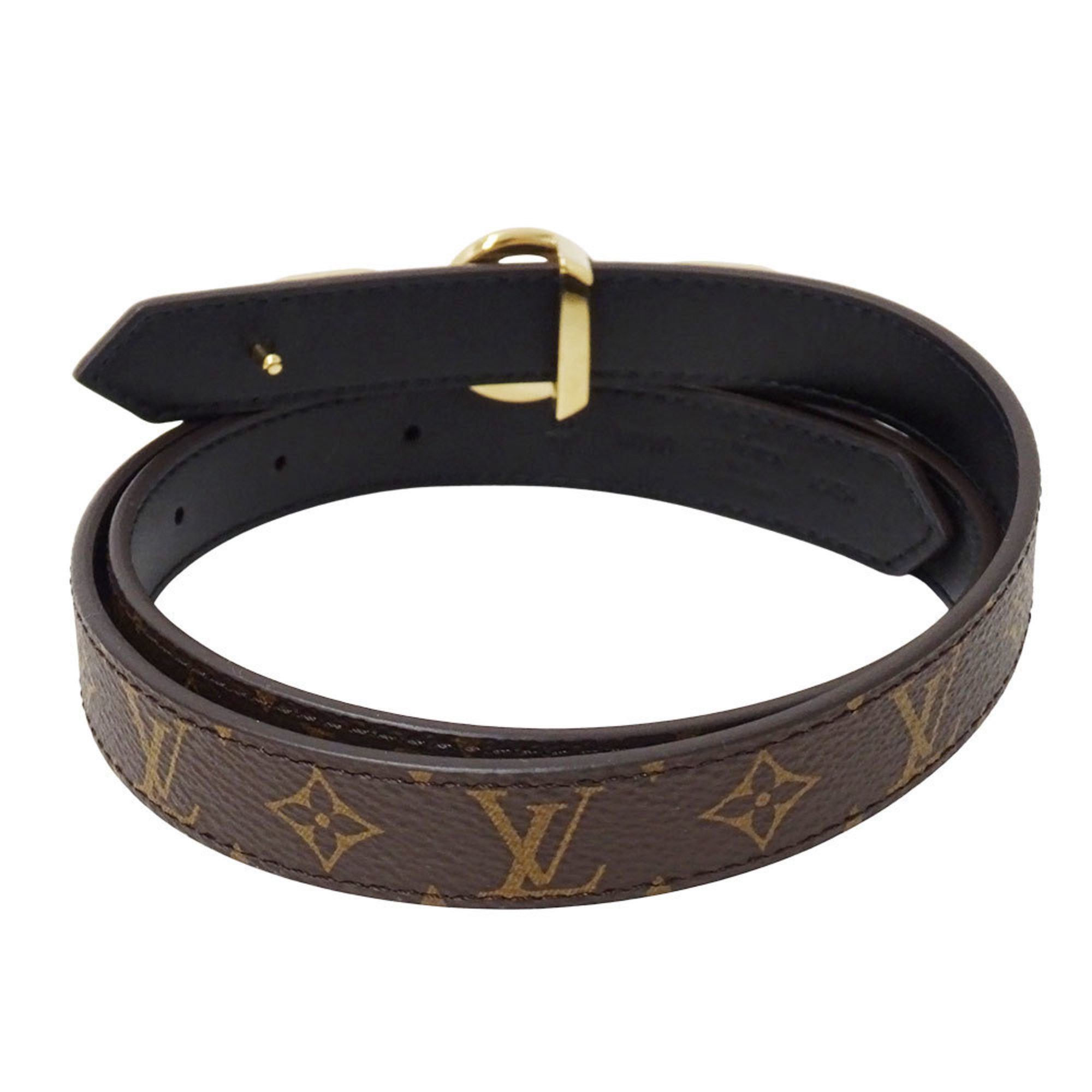 Louis Vuitton Louis Vuitton Women's Monogram Canvas Belt, LV Circle Prime 20mm Reversible Belt in Noir and Black, M0510V, Size 75/30 Size ONE SIZE - 2 Thumbnail