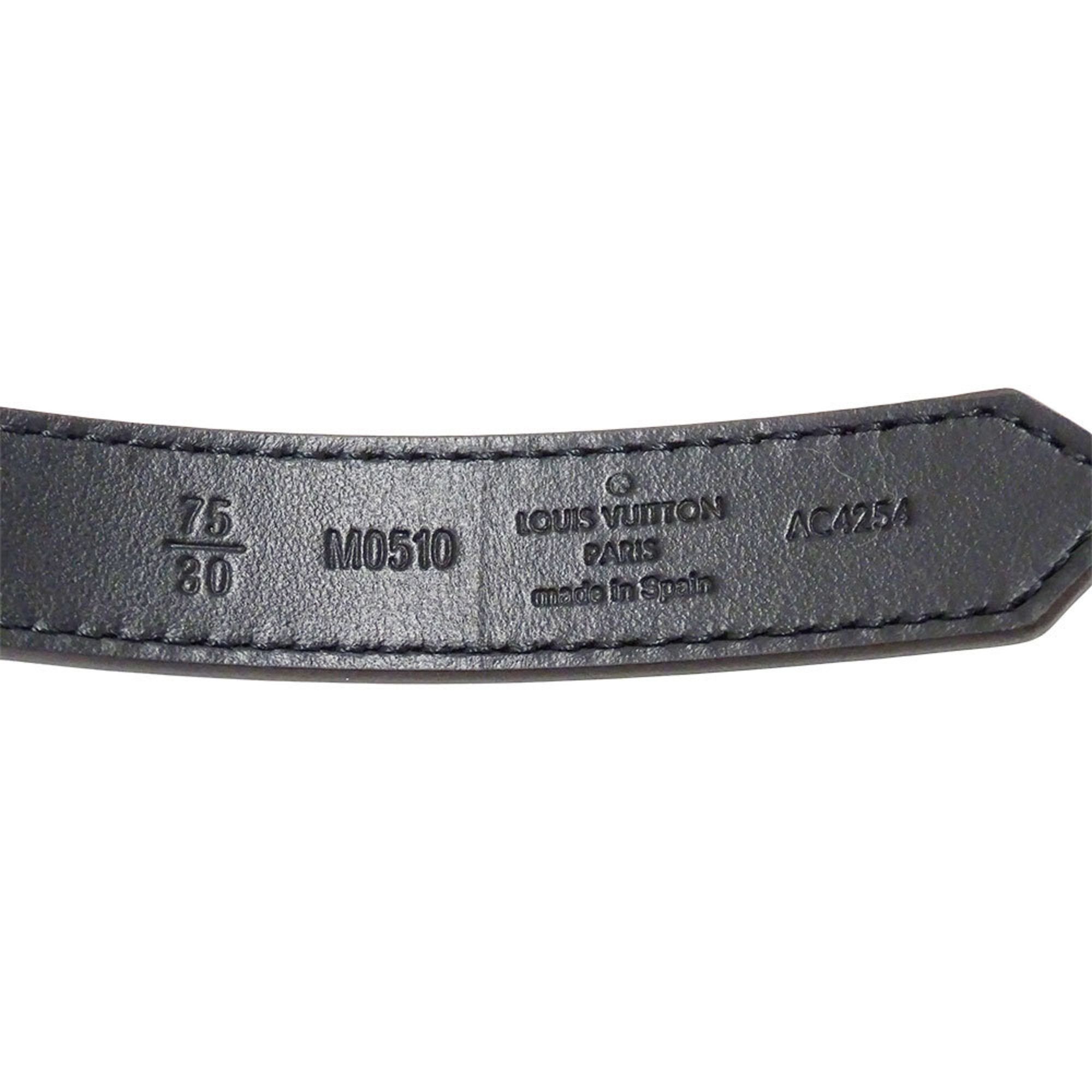 Louis Vuitton Louis Vuitton Women's Monogram Canvas Belt, LV Circle Prime 20mm Reversible Belt in Noir and Black, M0510V, Size 75/30 Size ONE SIZE - 5 Thumbnail
