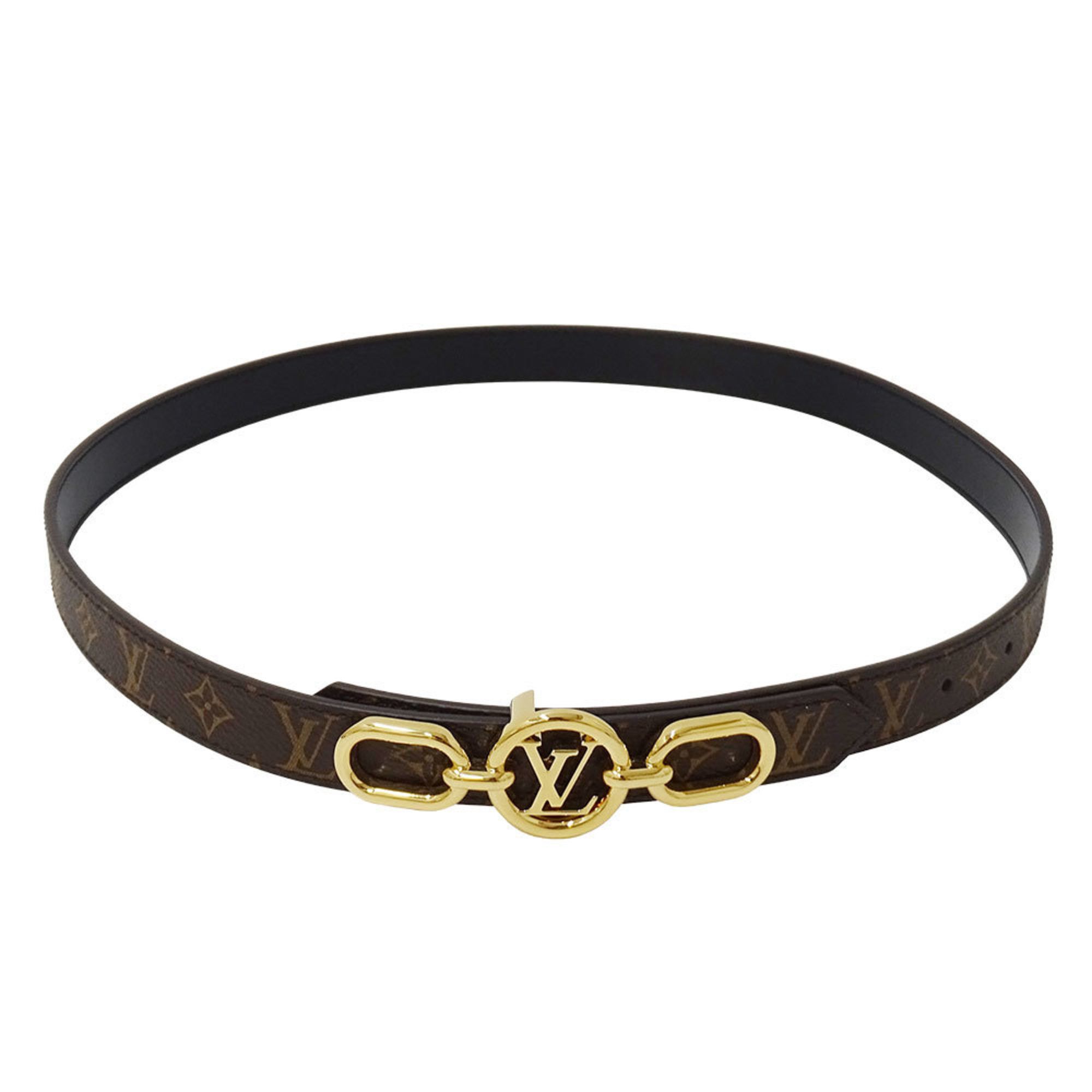 Louis Vuitton Louis Vuitton Women's Monogram Canvas Belt, LV Circle Prime 20mm Reversible Belt in Noir and Black, M0510V, Size 75/30 Size ONE SIZE - 3 Thumbnail