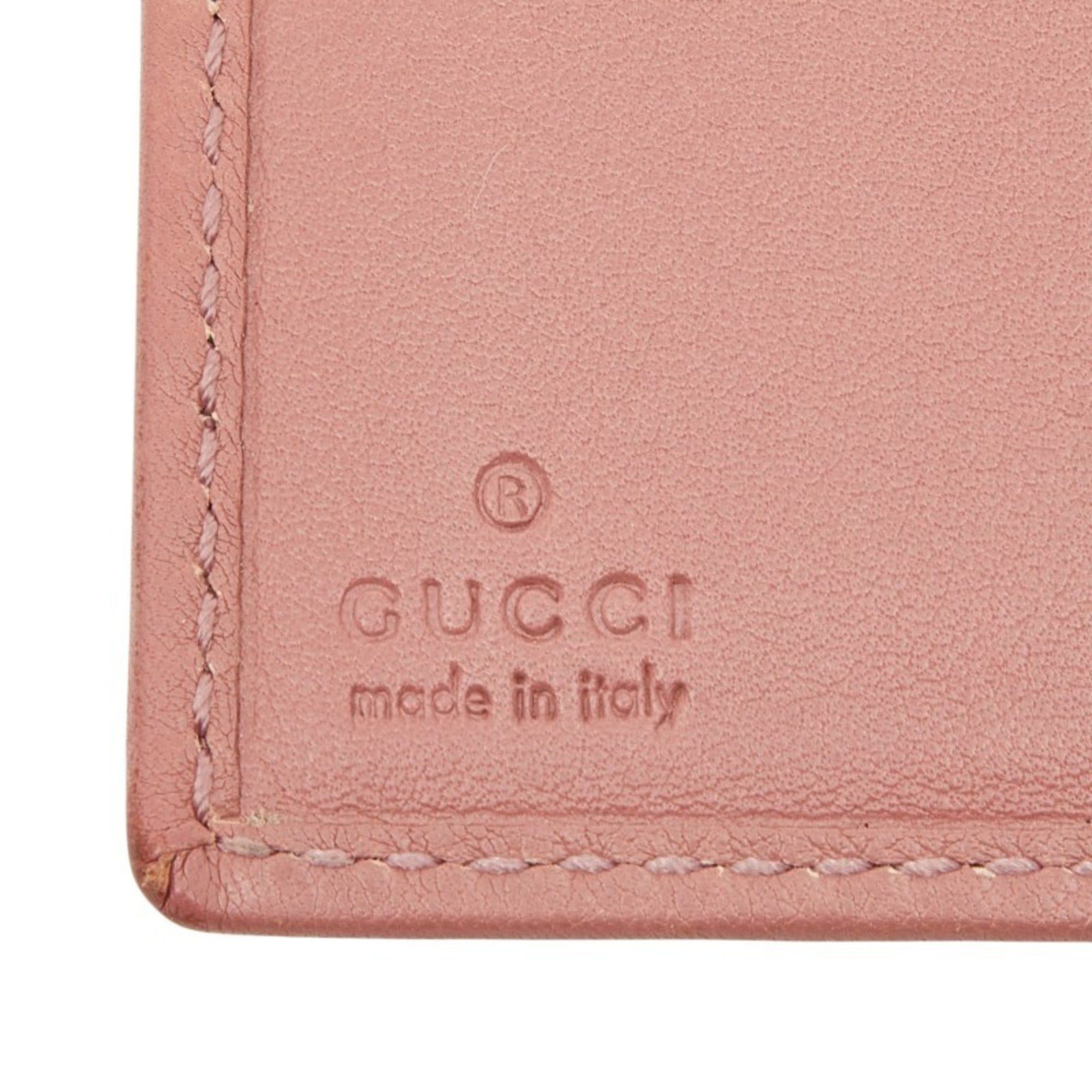 Gucci Gucci GG Canvas Business Card Case/Card Case/Pass Case 224261 Beige Pink Leather Women's GUCCI Size ONE SIZE - 7 Thumbnail
